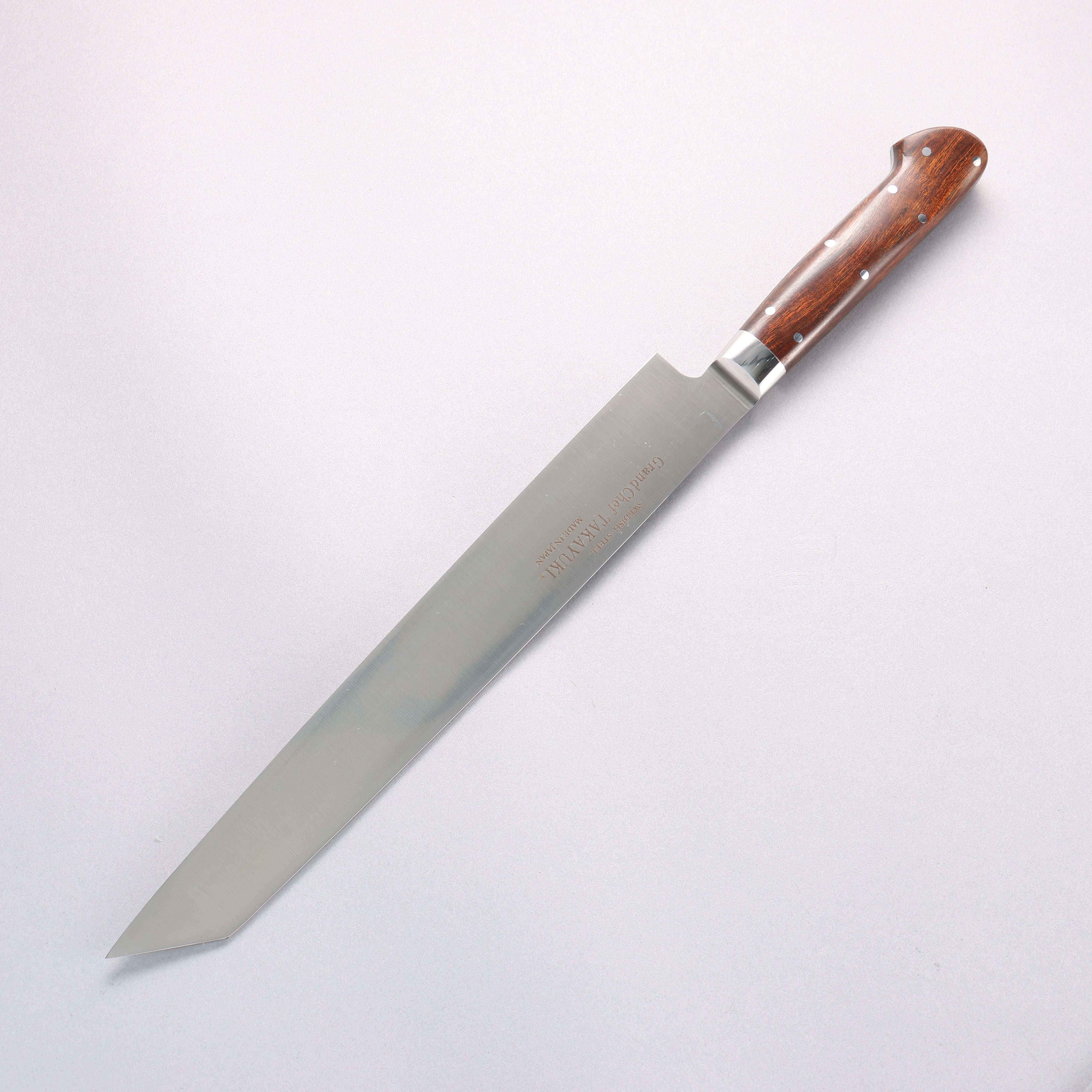 堺 孝行 大廚系列 【左撇子用】 瑞典鋼 切付柳刃 260mm 沙漠鐵木(杉原型) 握把 附刀鞘 - 清助刃物