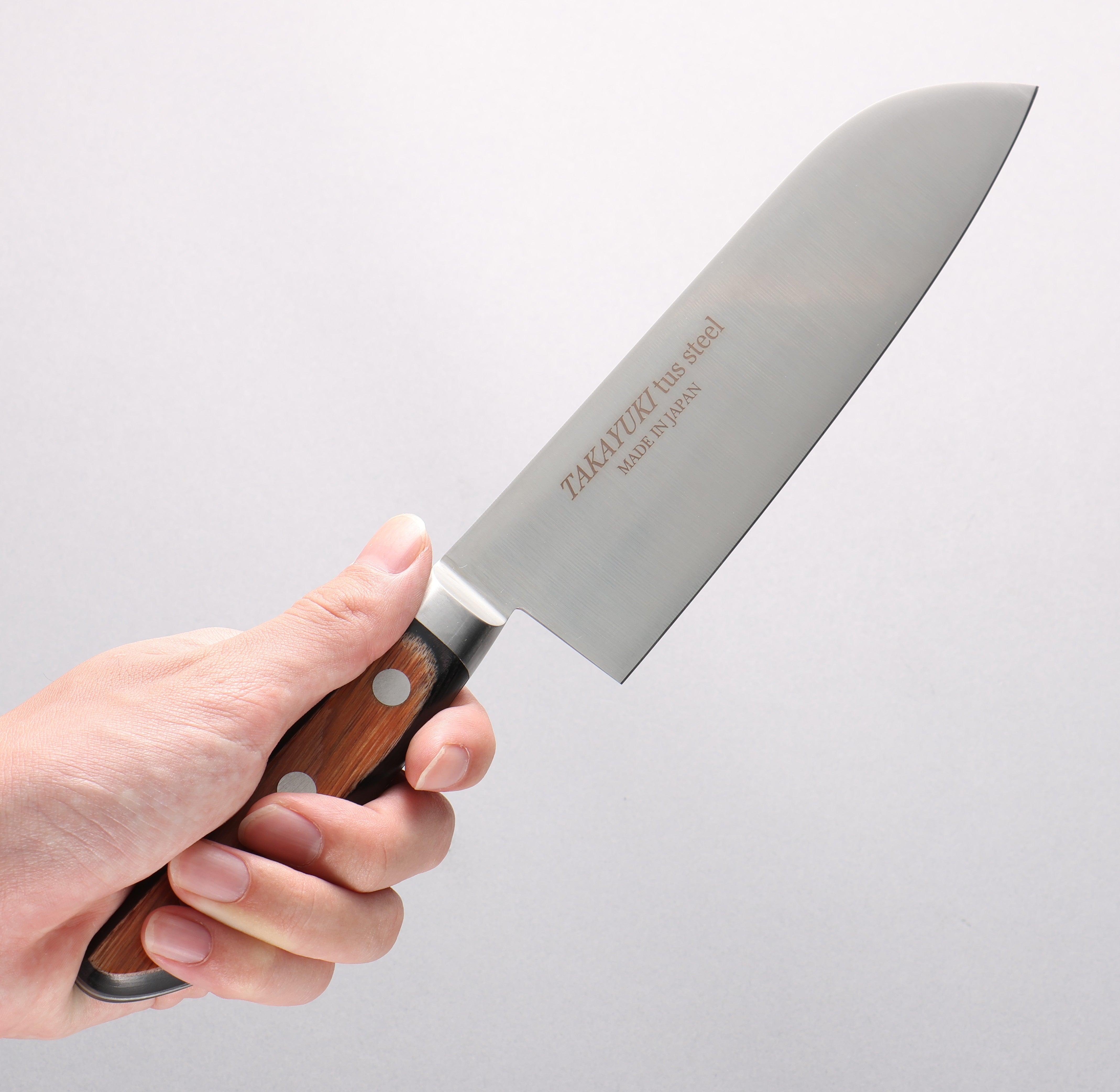堺 孝行 TUS 不鏽鋼 三德刀 180mm 握把 - 清助刃物