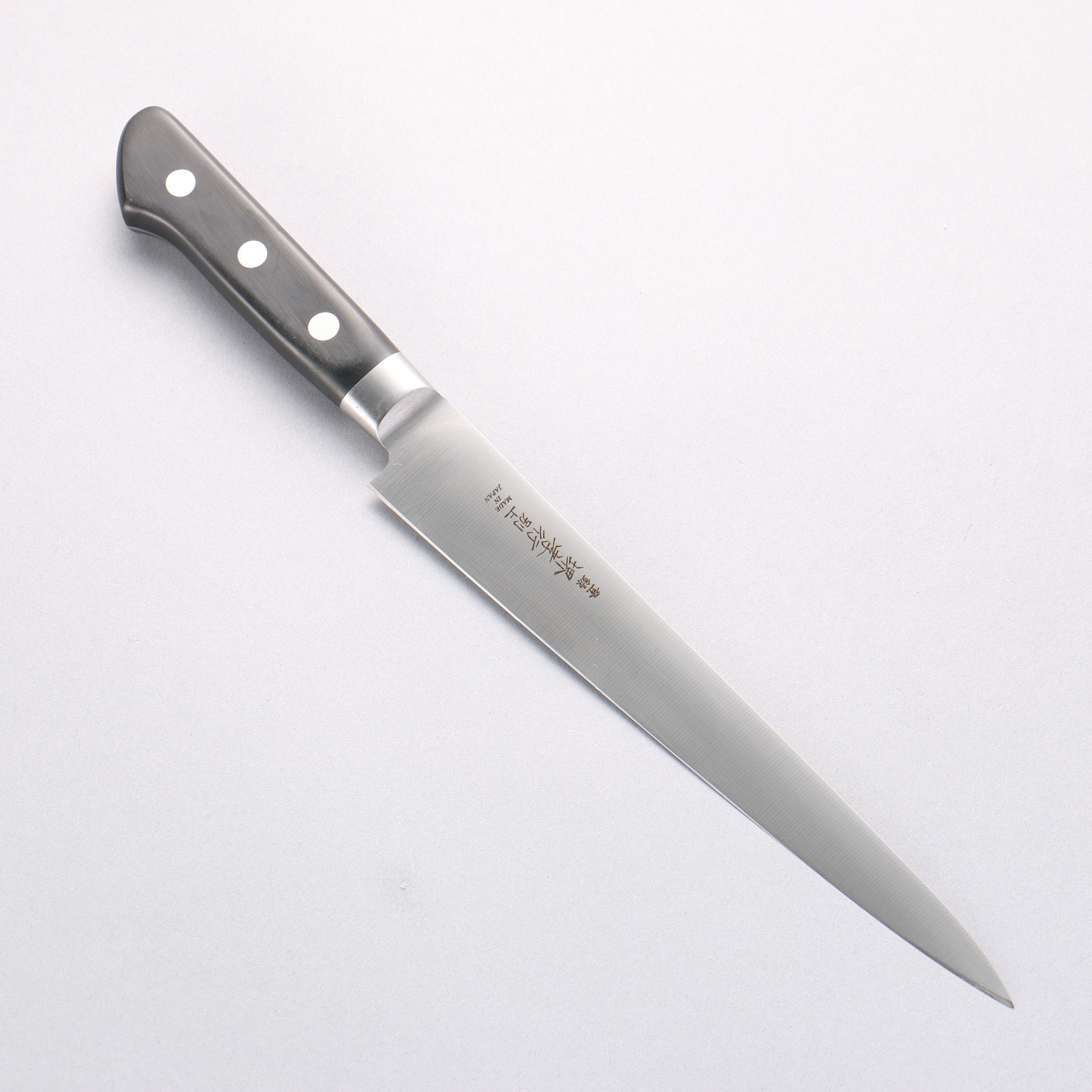 堺 孝行 【左撇子用】 日本鋼 筋引 210mm 黑合成木 握把 - 清助刃物