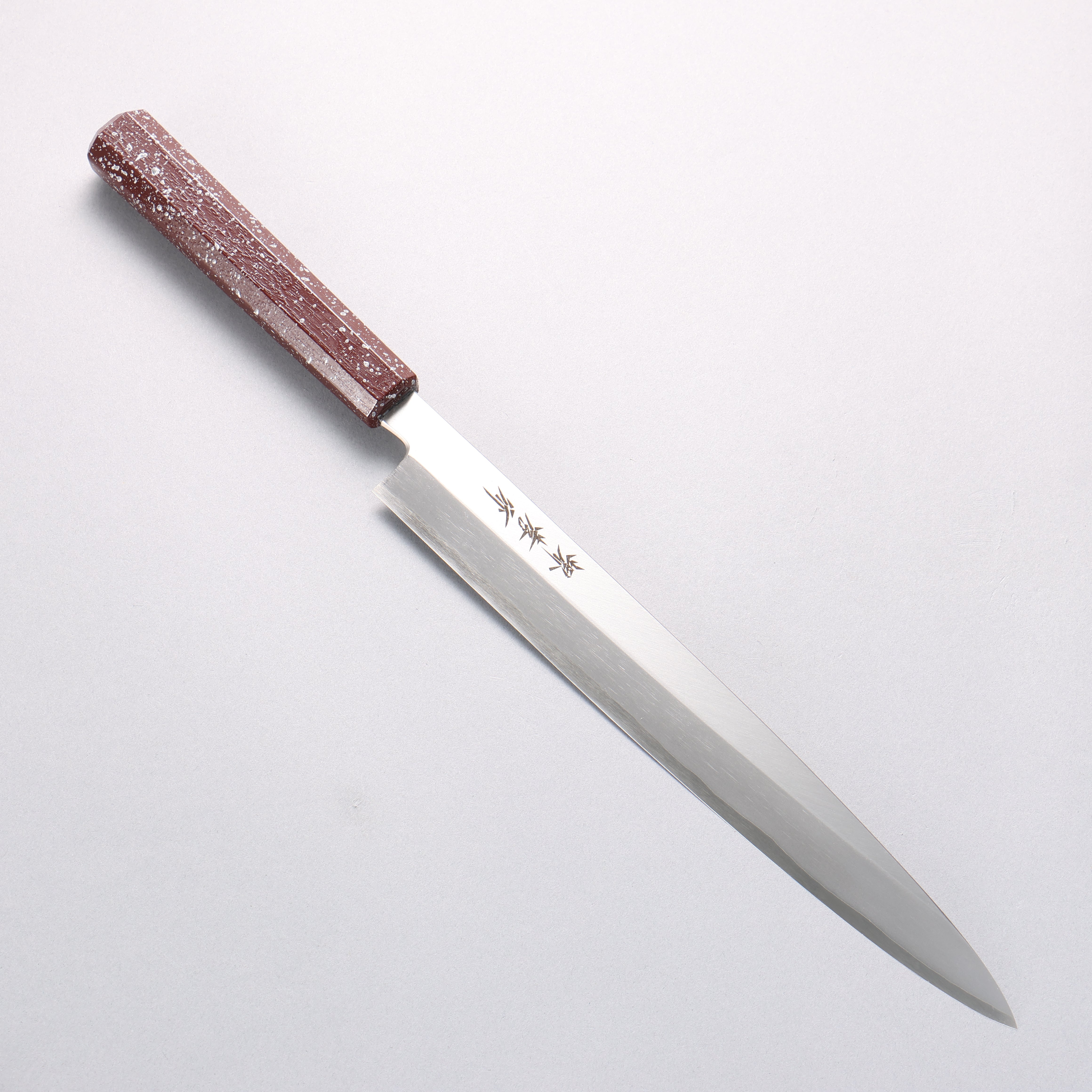 堺 孝行 七色 INOX 鉬鋼 柳刃 270mm ABS 樹脂(漆塗銀石目)握把 - 清助刃物