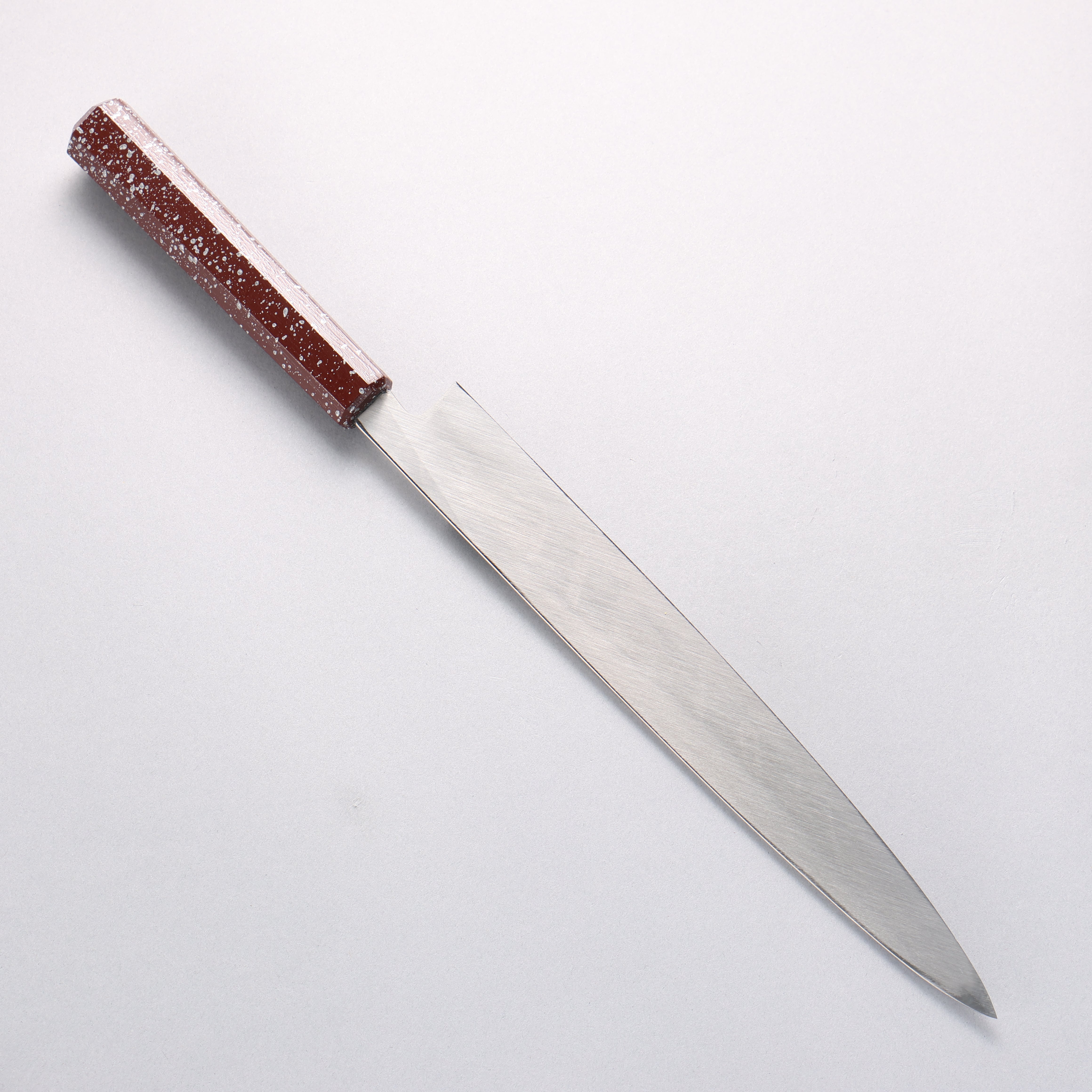 堺 孝行 七色 INOX 鉬鋼 柳刃 270mm ABS 樹脂(漆塗銀石目)握把 - 清助刃物
