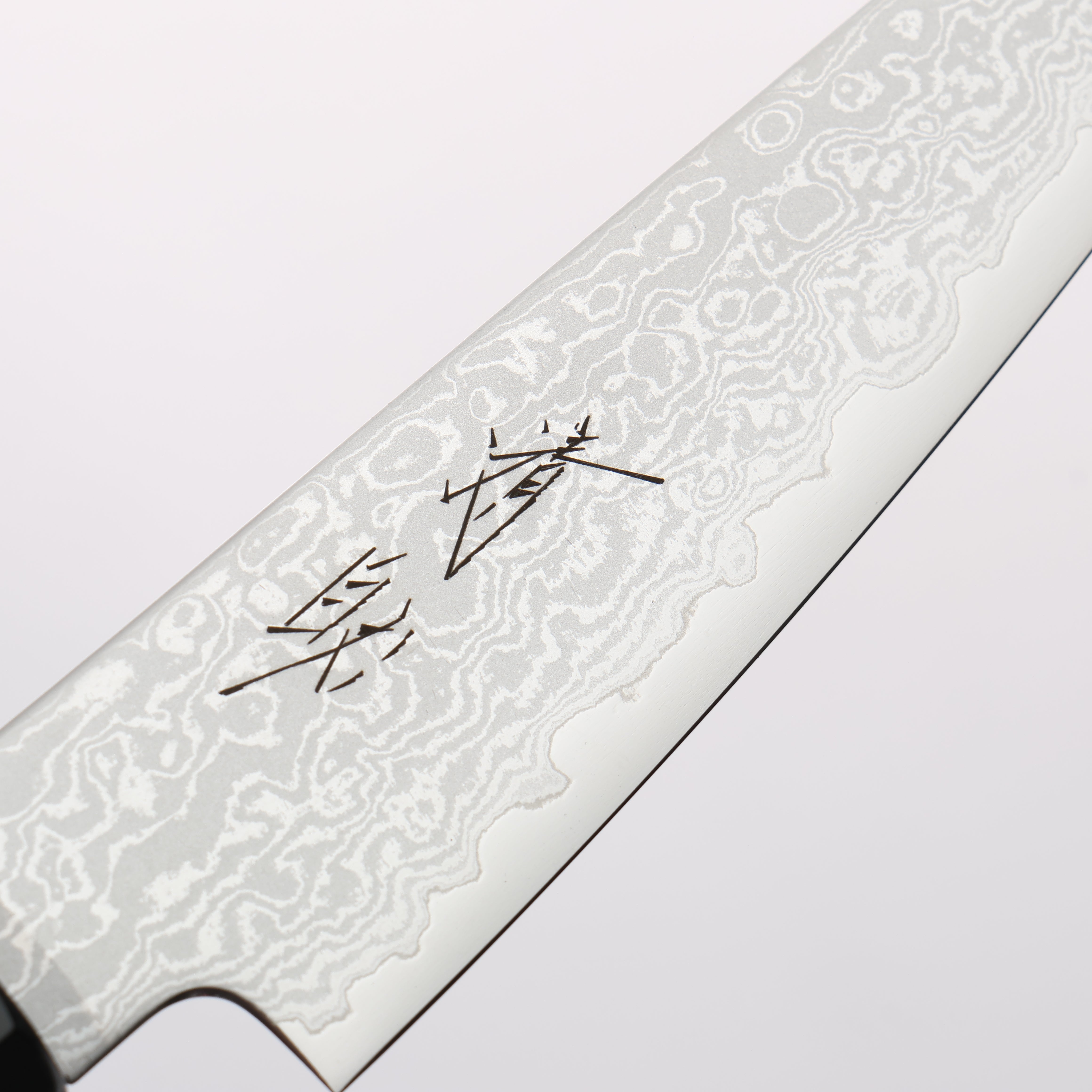 清助 VG10 大馬士革紋 切付多用途小刀 105mm 柚木 (口輪:黑塑膠) 握把 - 清助刃物