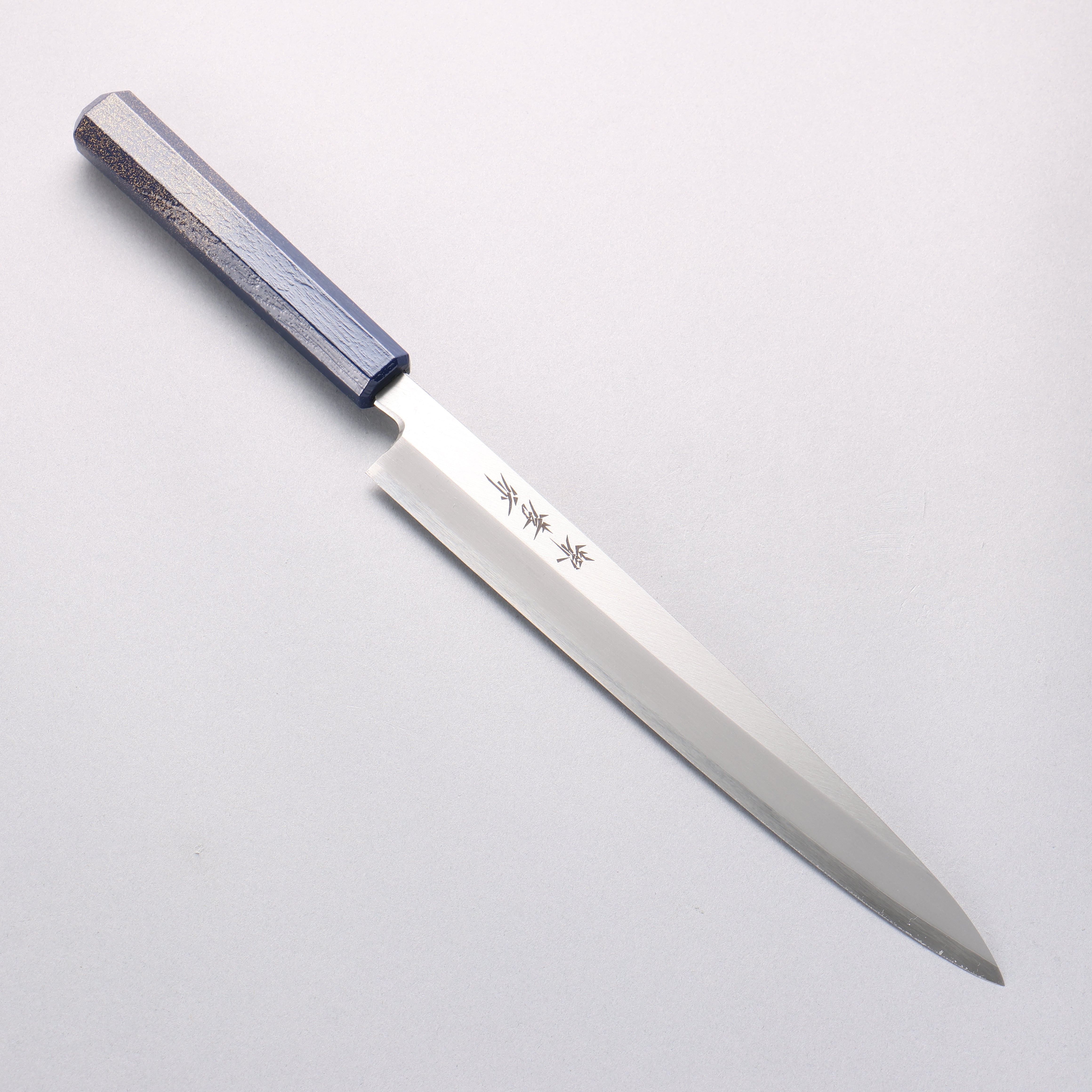 堺 孝行 七色 INOX 鉬鋼 柳刃 240mm ABS 樹脂(群青珠光) 握把 - 清助刃物
