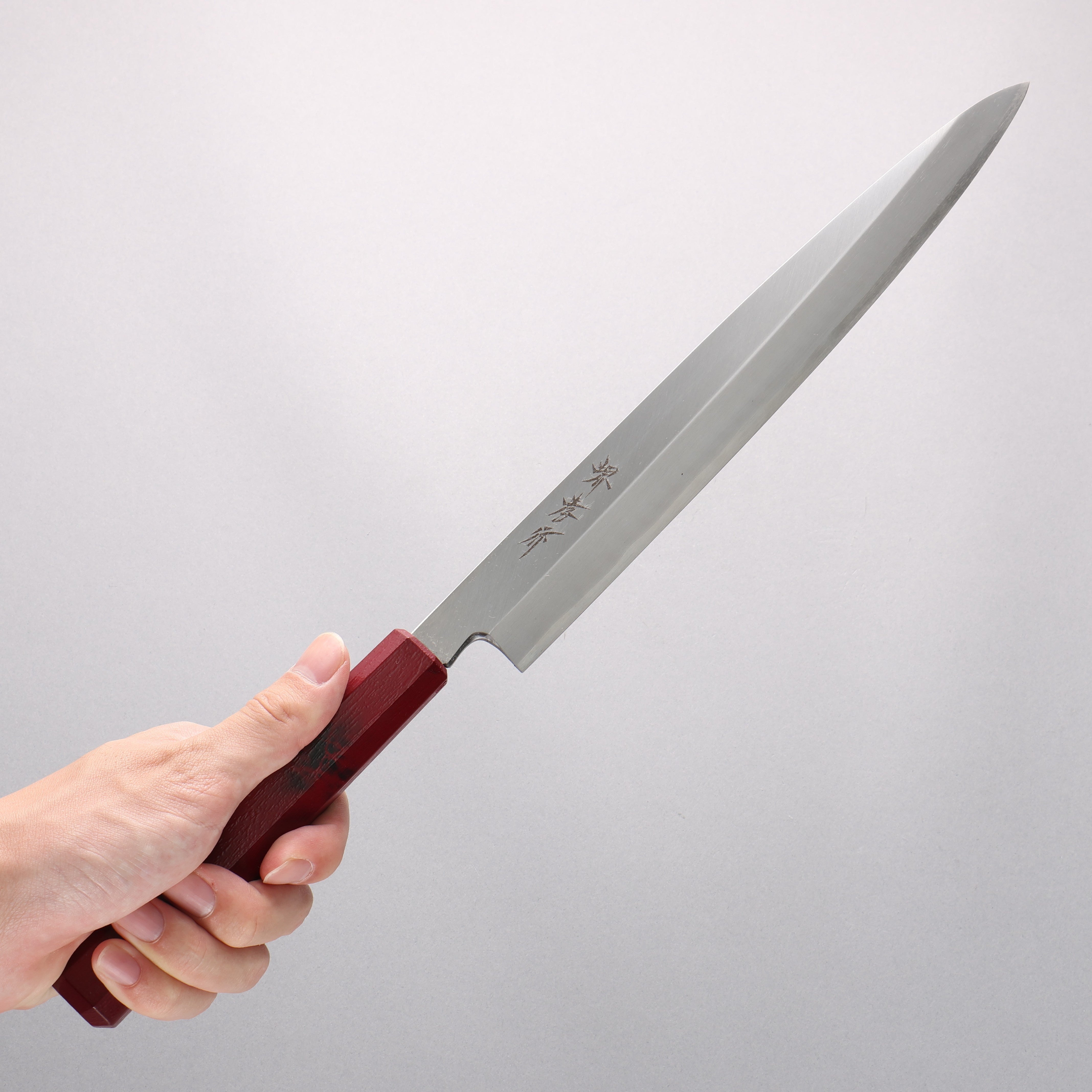 堺 孝行 七色 INOX 鉬鋼 柳刃 270mm ABS 樹脂(紅玳瑁)握把 - 清助刃物