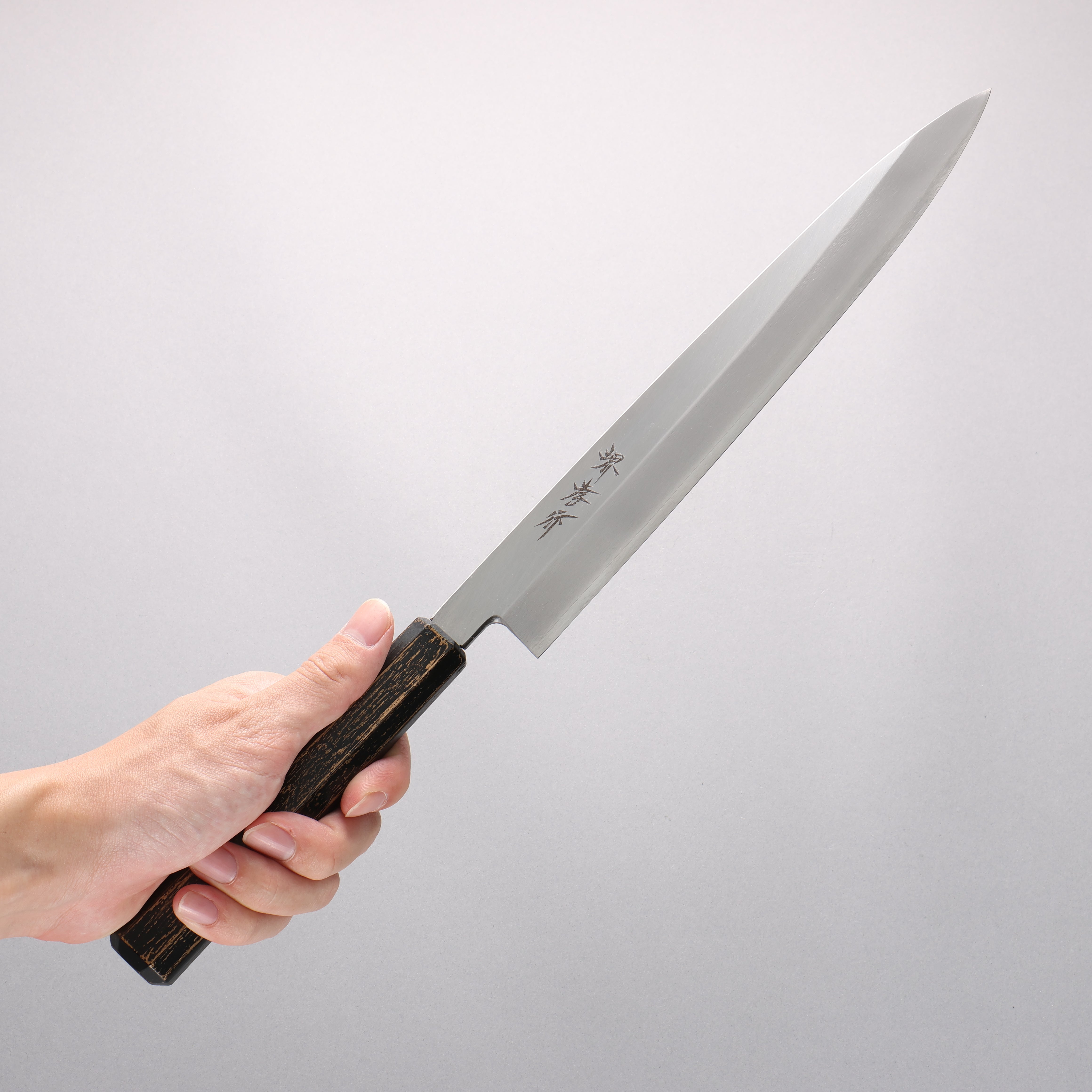 堺 孝行 七色 INOX 鉬鋼 柳刃 270mm ABS 樹脂(墨金)握把 - 清助刃物