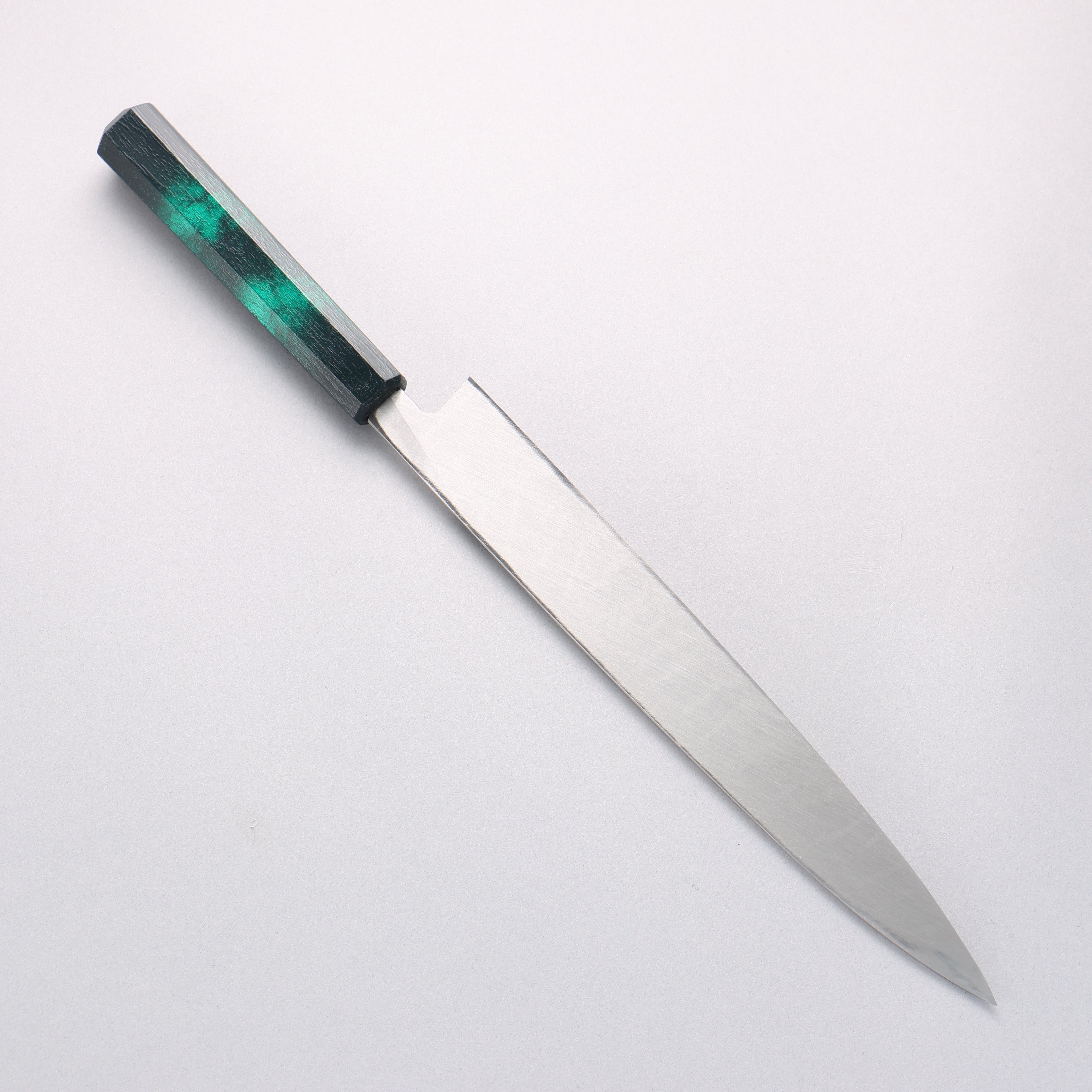 堺 孝行 七色 INOX 鉬鋼 柳刃 270mm ABS 樹脂(綠玳瑁)握把 - 清助刃物