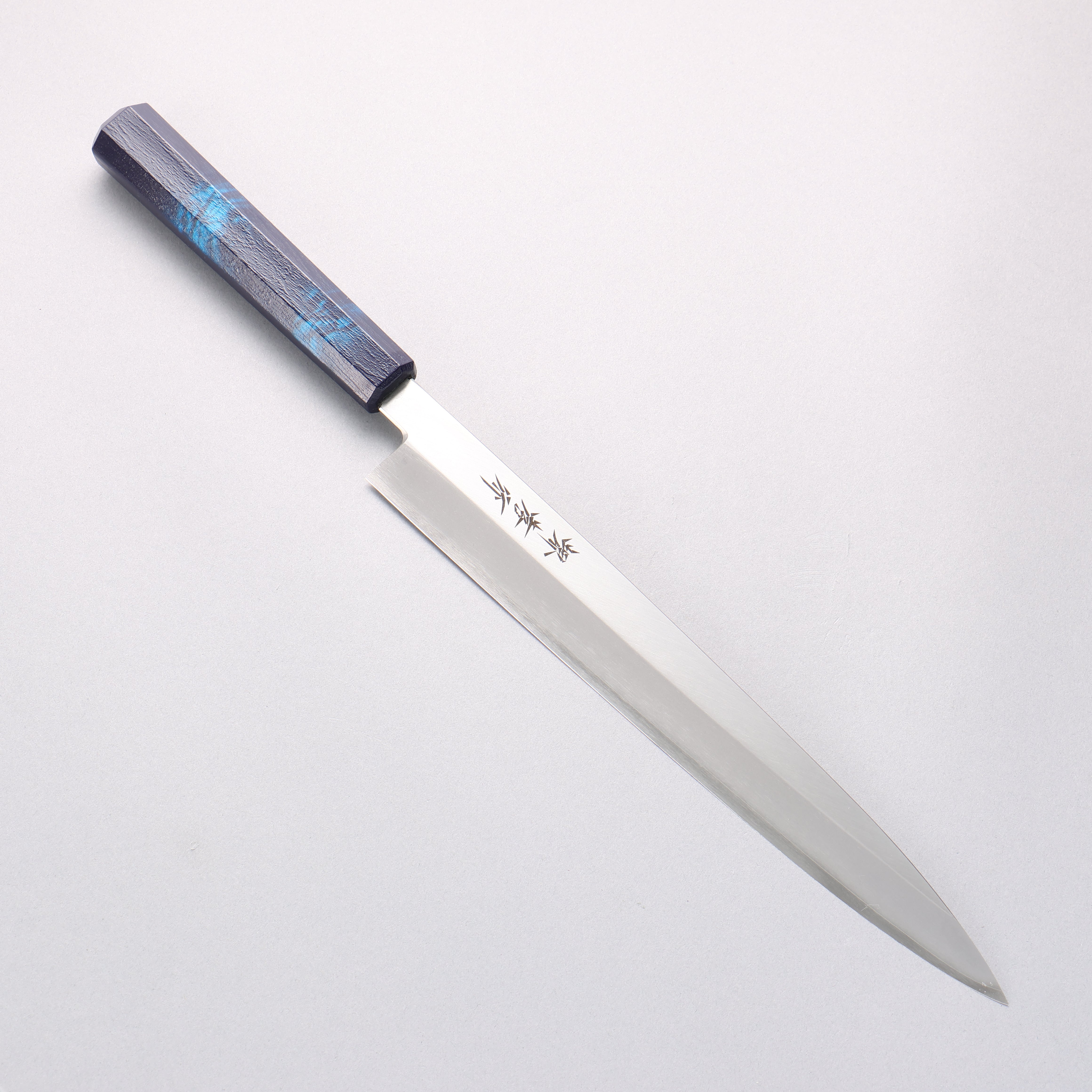 堺 孝行 七色 INOX 鉬鋼 柳刃 270mm ABS 樹脂(群青玳瑁)握把 - 清助刃物