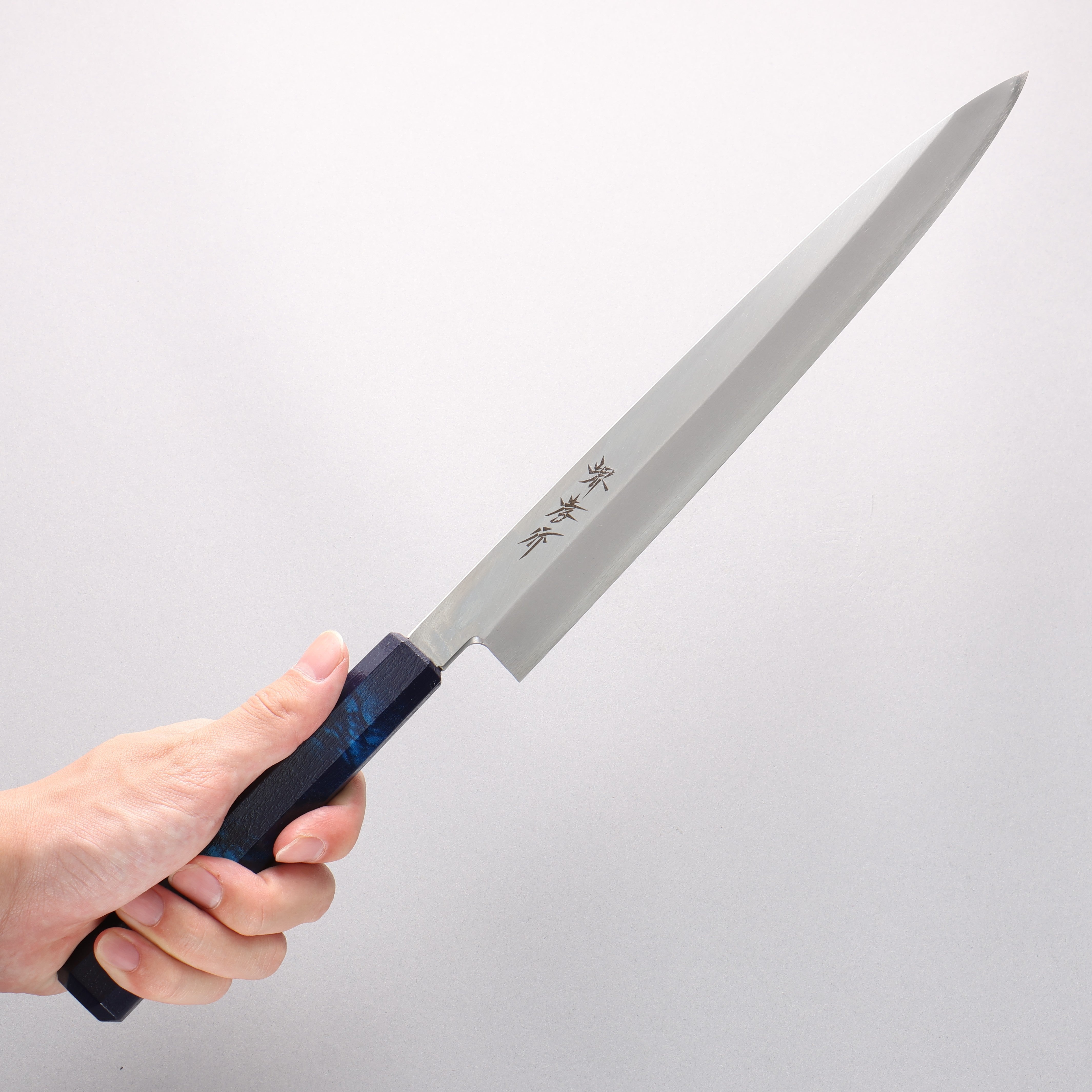 堺 孝行 七色 INOX 鉬鋼 柳刃 270mm ABS 樹脂(群青玳瑁)握把 - 清助刃物