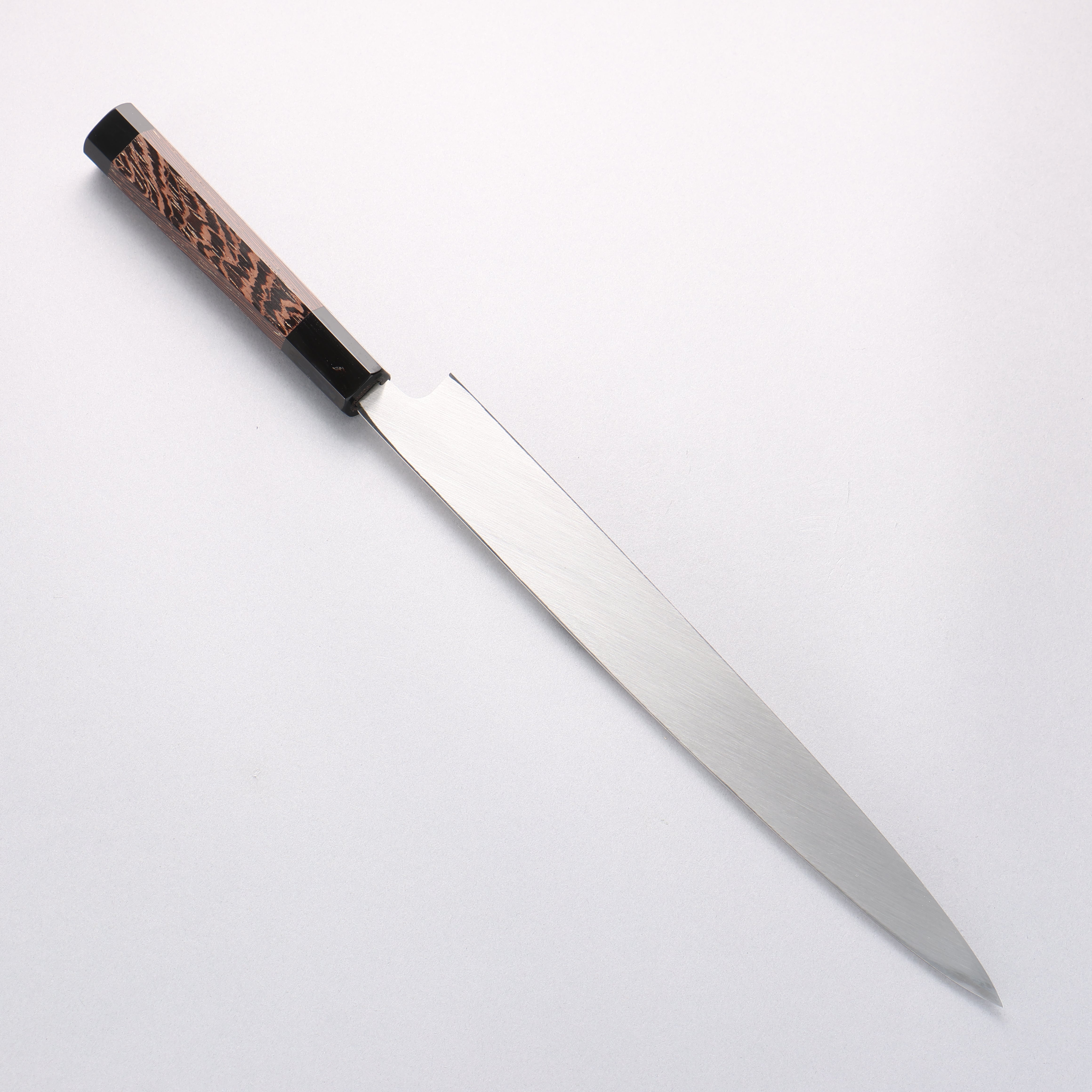 堺 孝行 銀龍 本燒 瑞典鋼 鏡面處理 柳刃 300mm 雞翅木(兩側帶水牛環型設計)握把 附刀鞘 - 清助刃物