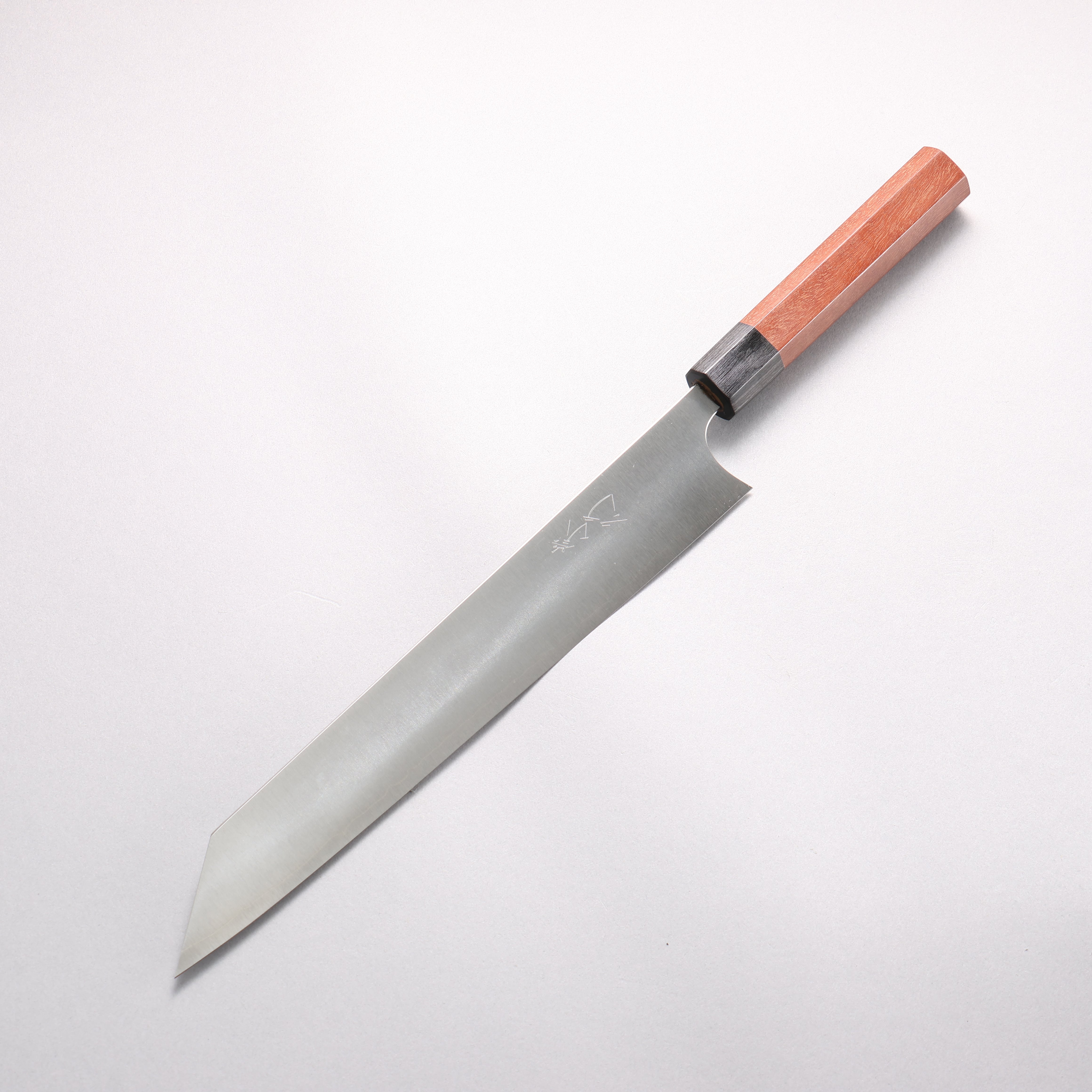 柴田崇行 甲鐵 超級青鋼 筋引 270mm 紫檀木(口輪:黑合成木) 握把 - 清助刃物
