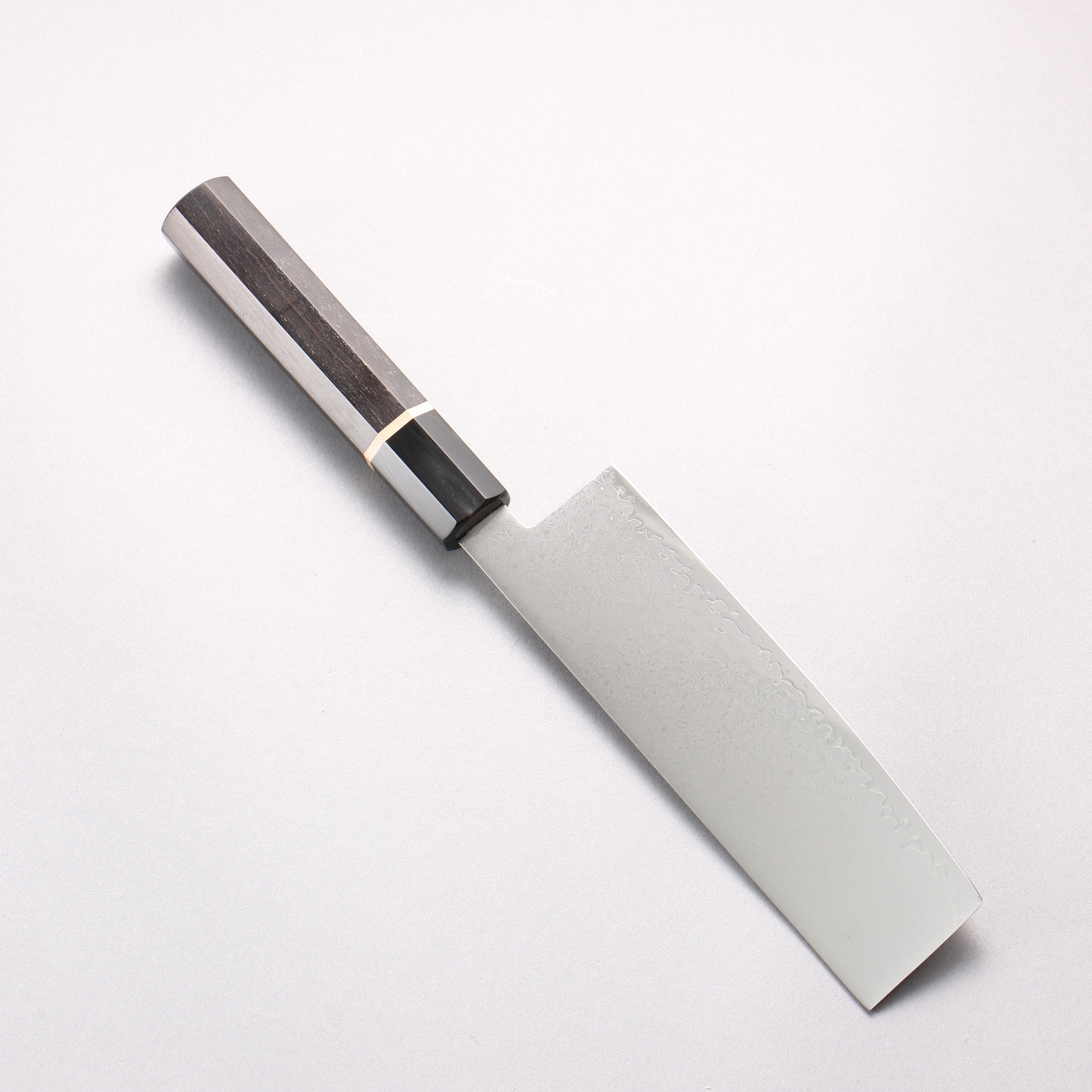 清助 VG10 33層大馬士革紋 菜切 180mm 黑檀(帶白色環型設計) 握把 - 清助刃物