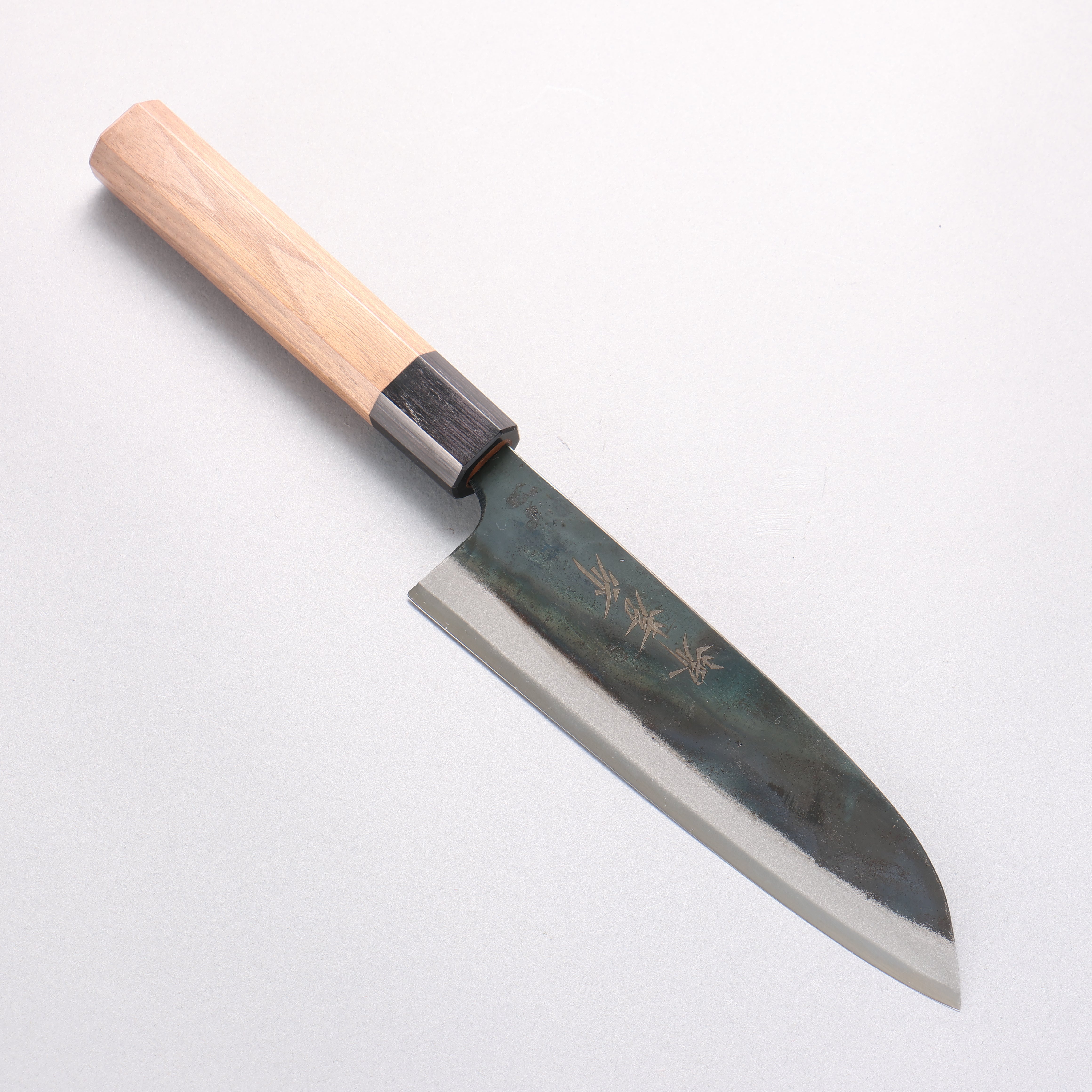 堺 孝行 青鋼二號 黑打 三德刀 170mm - 清助刃物