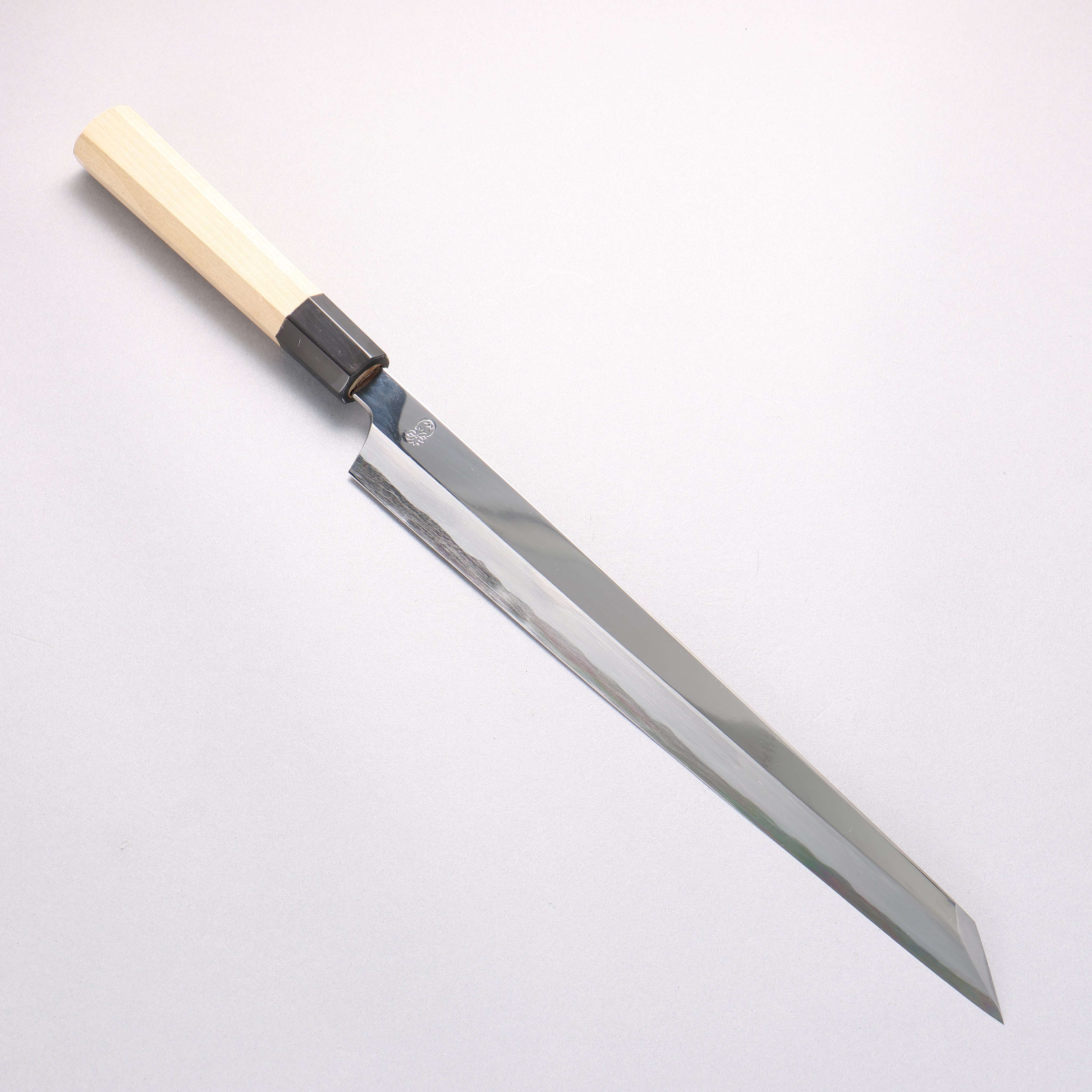 重陽 白鋼 鏡面處理 劍型柳刃 300mm 木蘭 握把 - 清助刃物