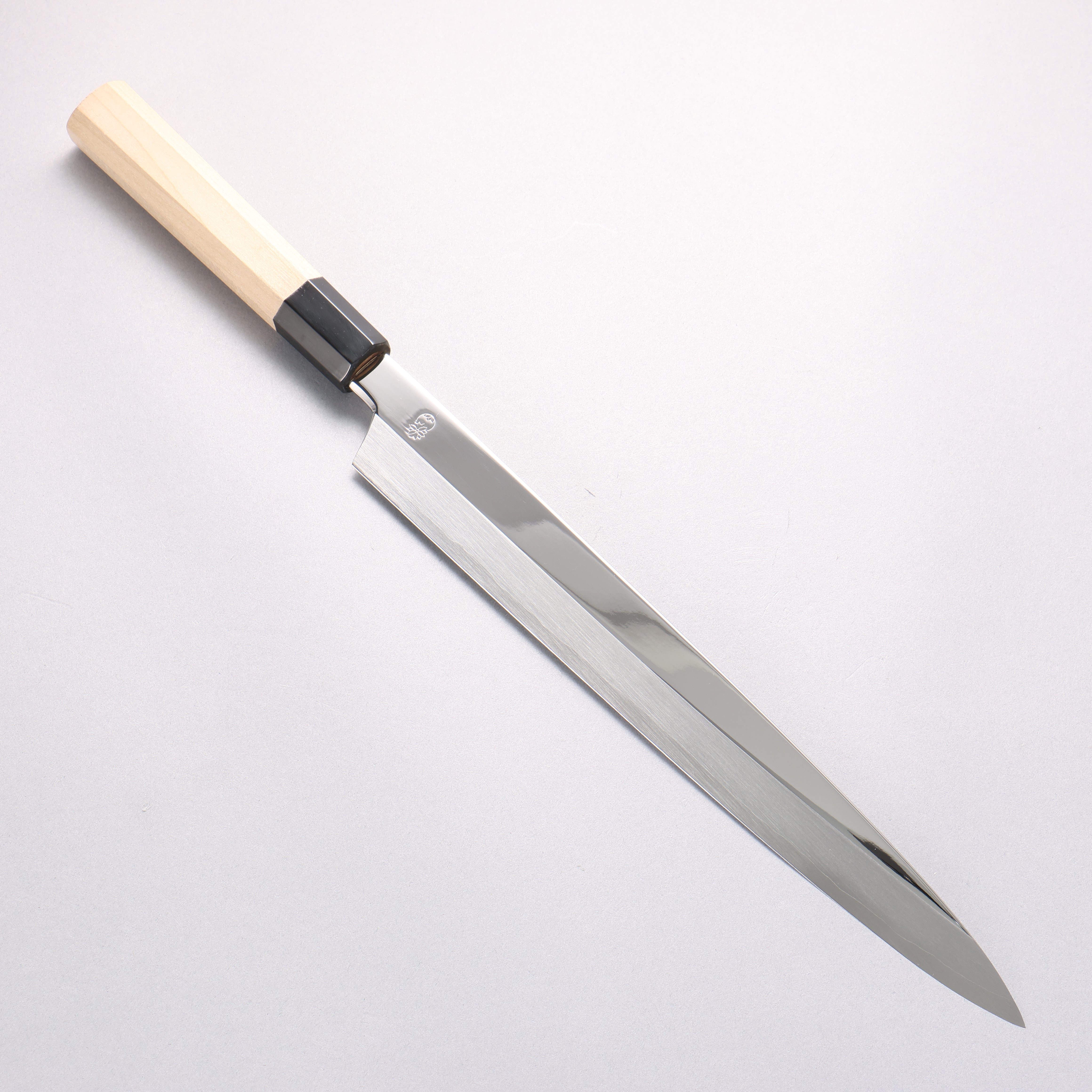 重陽 銀三鋼 鏡面處理 柳刃 300mm 木蘭握把 - 清助刃物