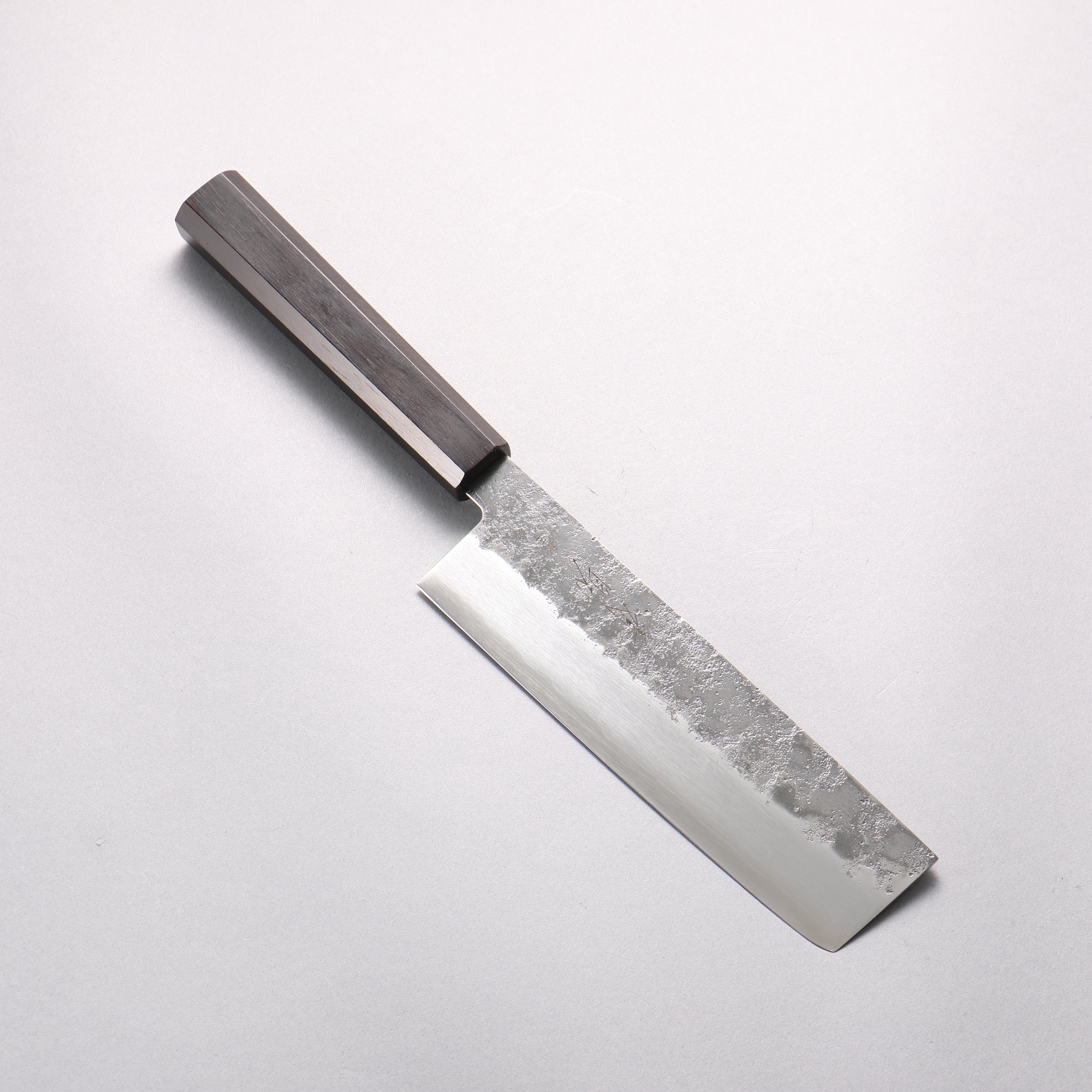 清助 銀三鋼 梨地 菜切 165mm 黑檀 握把 - 清助刃物