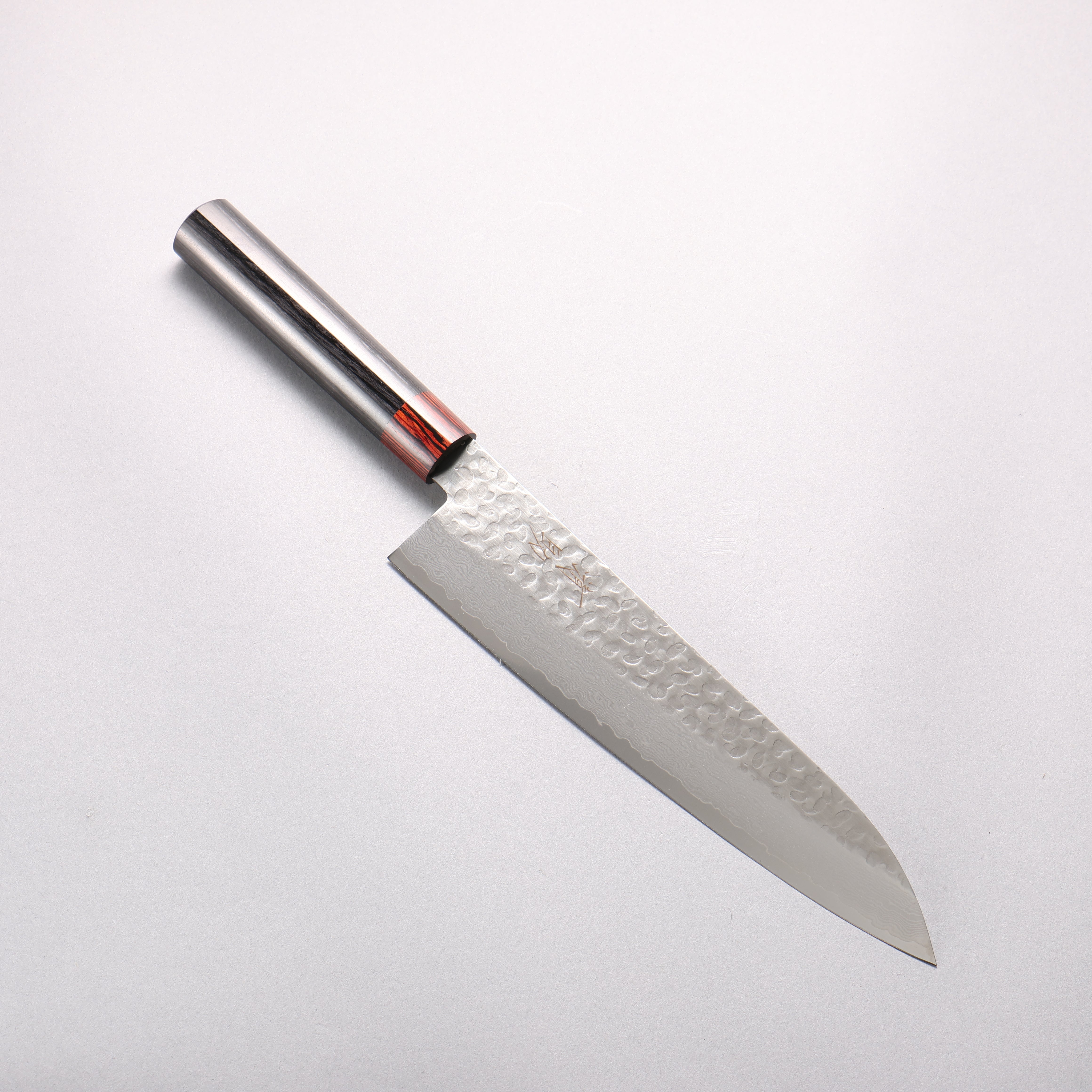 清助 VG10 33層 鎚目 大馬士革紋 牛刀 210mm 黑合成木 握把 - 清助刃物