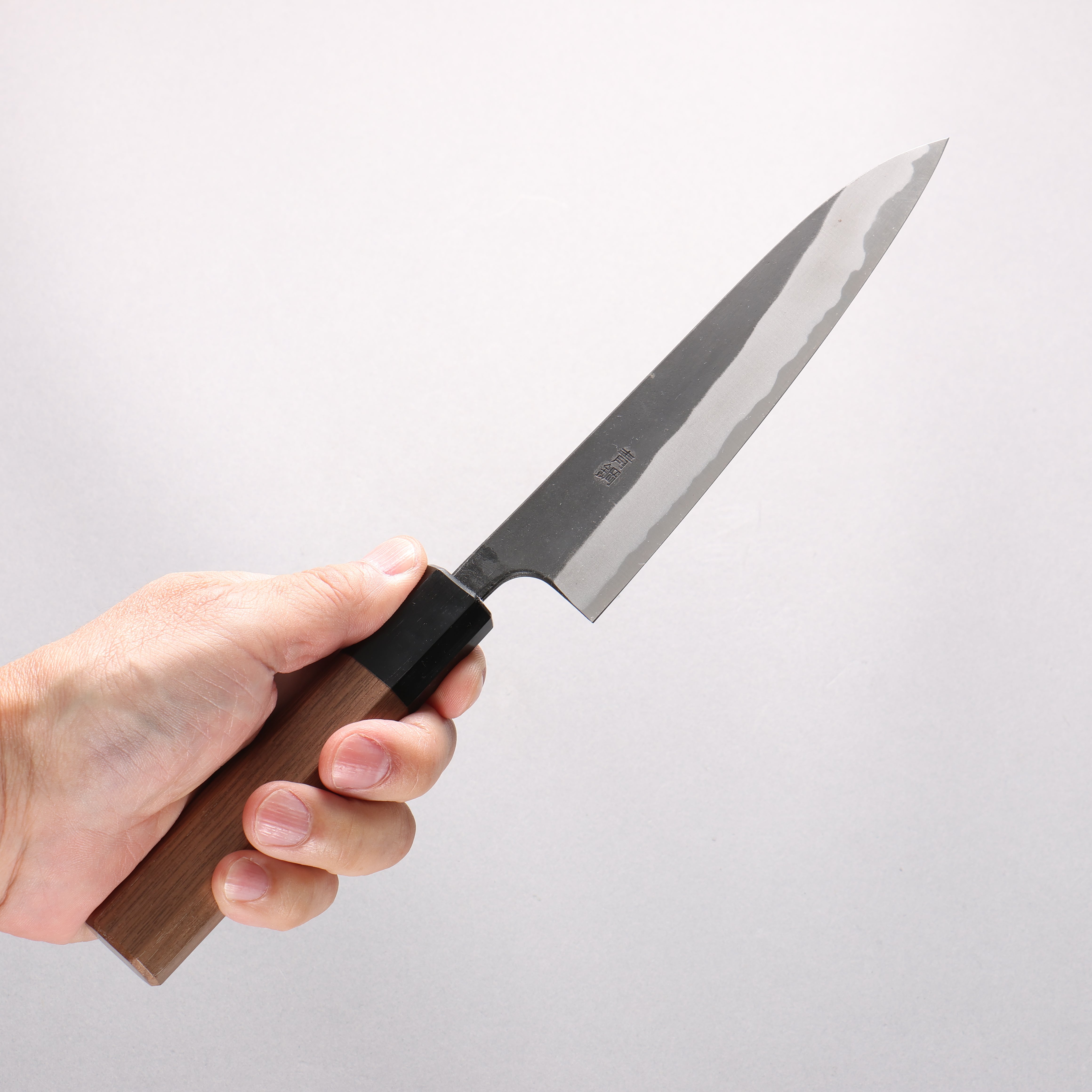 山本 直 安來青鋼 黑打 多用途小刀 150mm 核桃木 握把 - 清助刃物