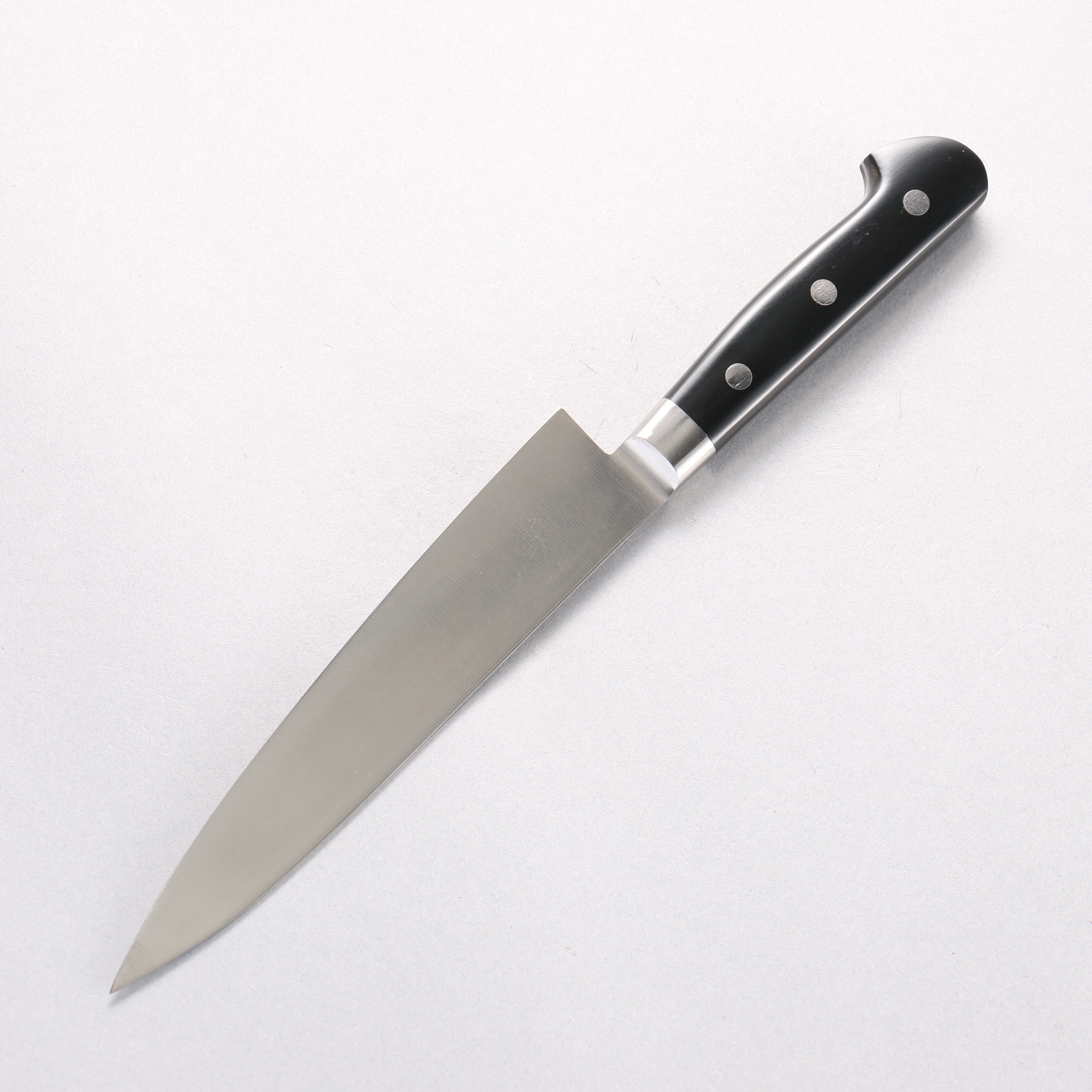 伊勢屋 鉬鋼(MOL) 多用途小刀 150mm 黑米卡塔(樹脂複合材料) 握把 - 清助刃物