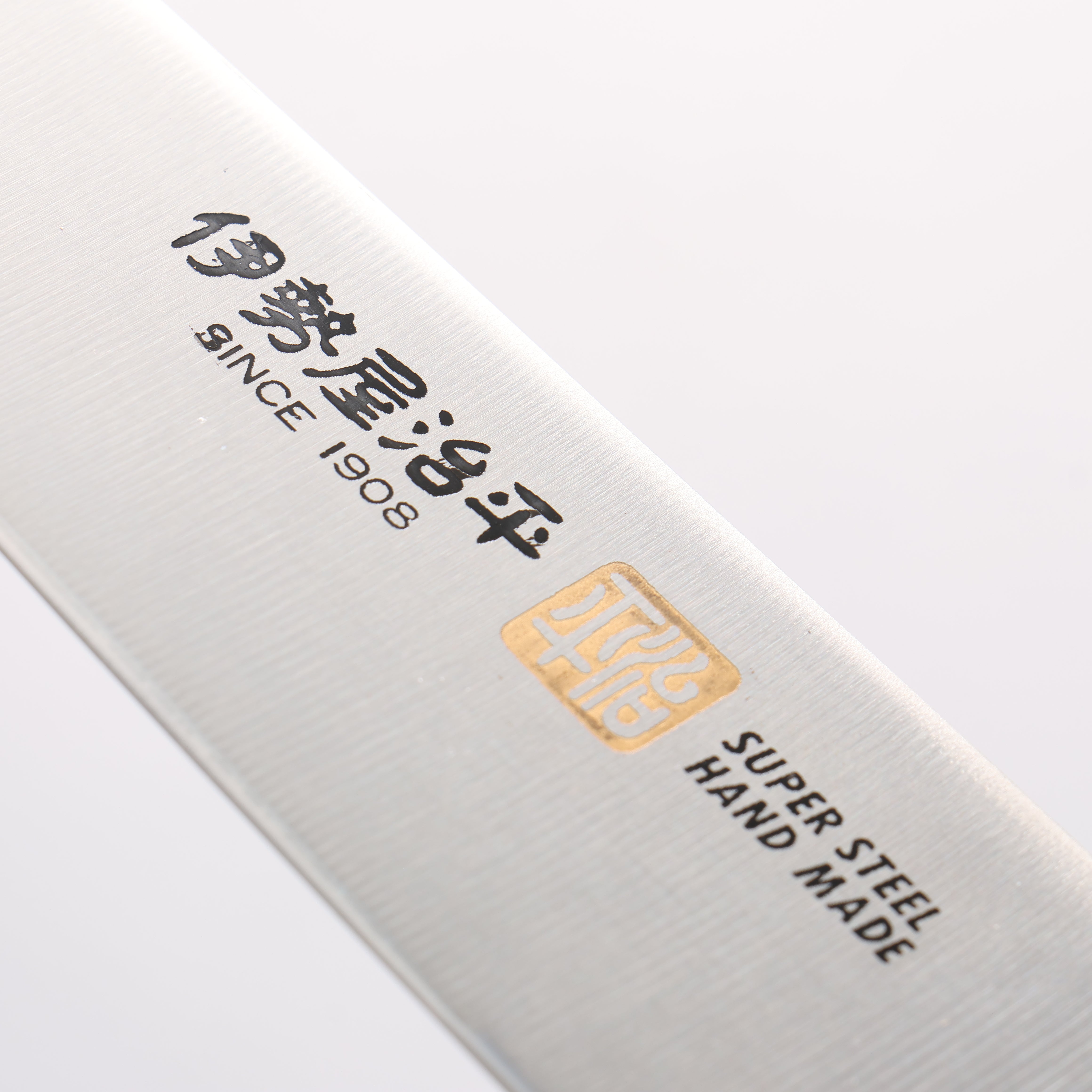 伊勢屋 鉬鋼(MOL) 牛刀 180mm 黑米卡塔(樹脂複合材料) 握把 - 清助刃物