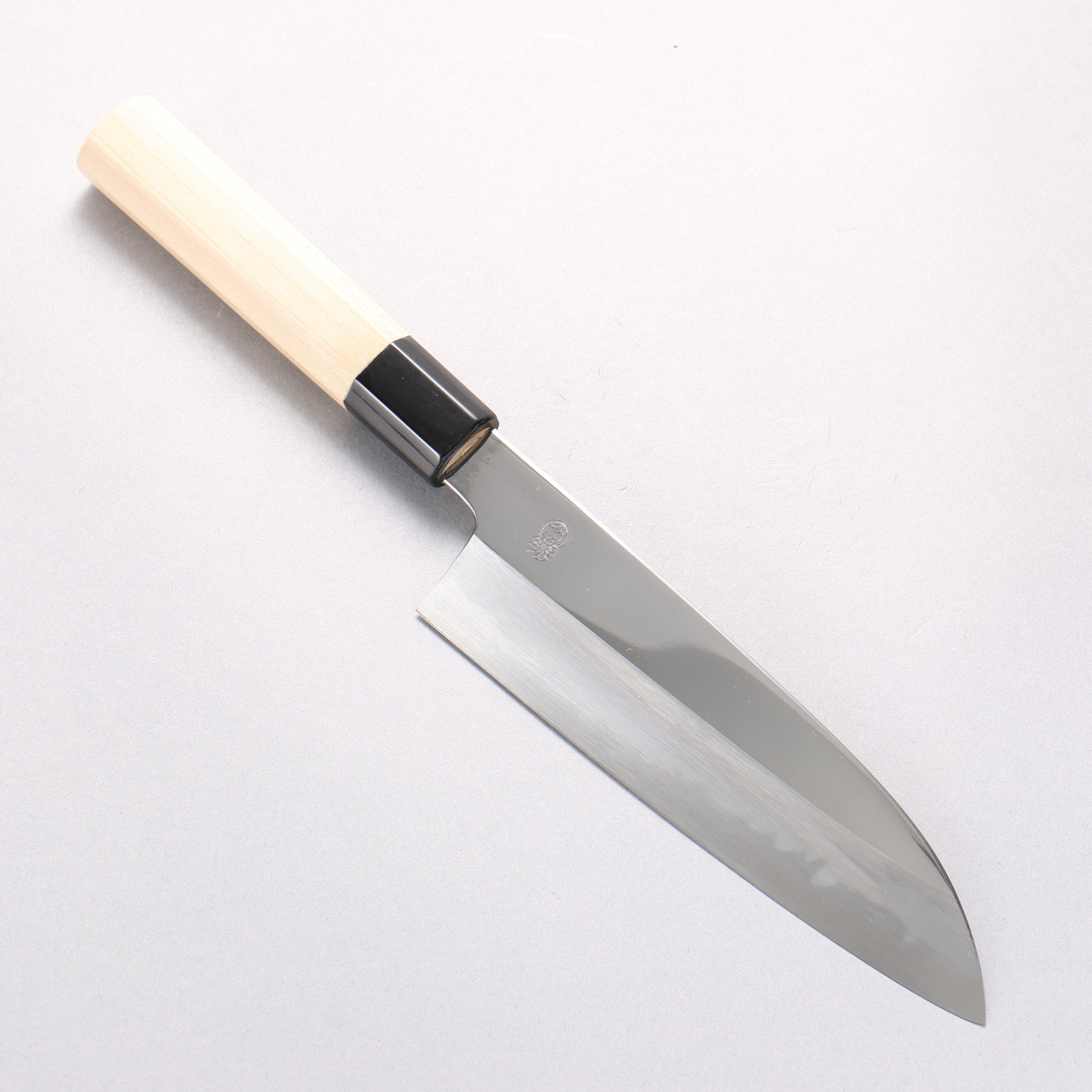 重陽 白鋼 鏡面處理 三德刀 180mm 木蘭握把 - 清助刃物