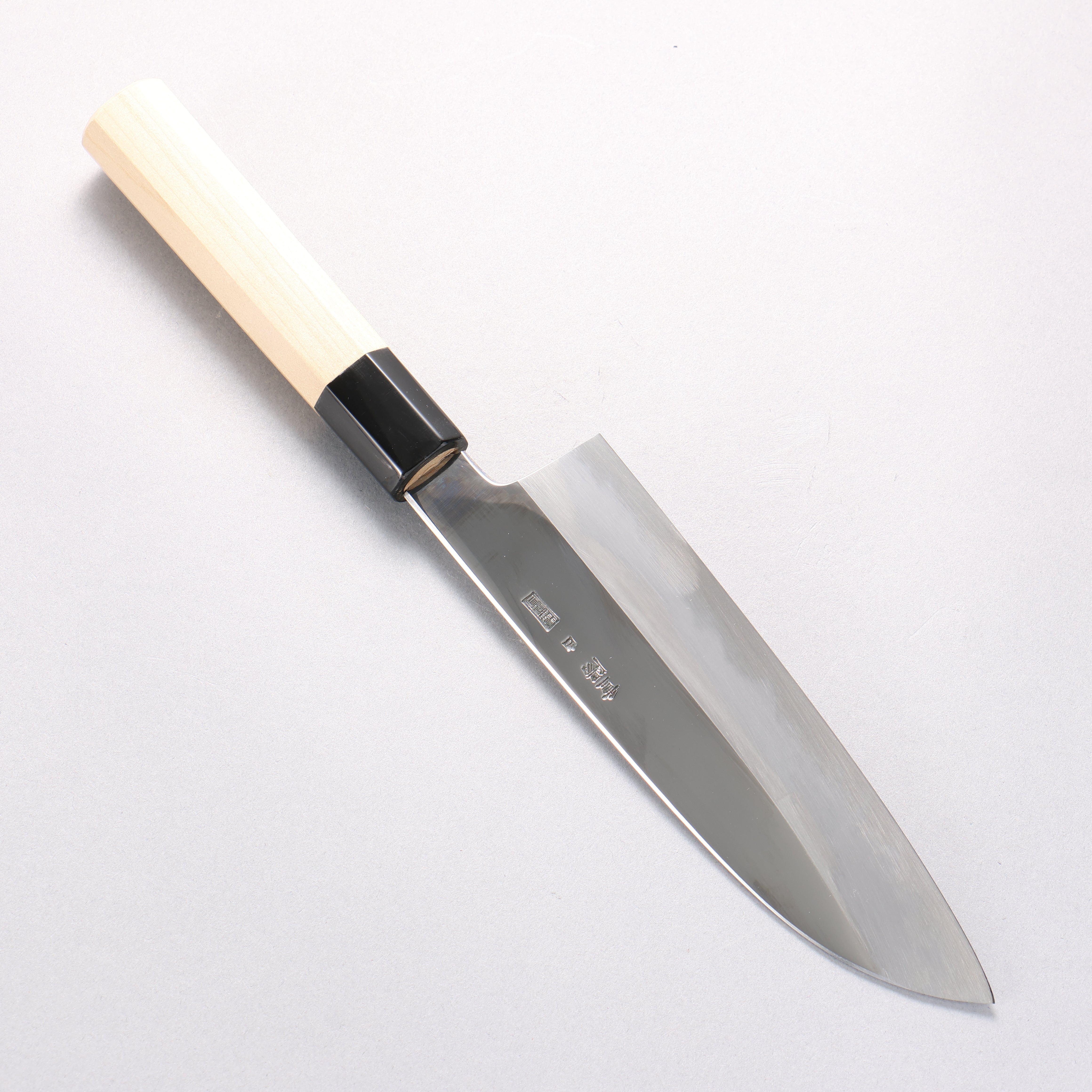 重陽 白鋼 鏡面處理 三德刀 180mm 木蘭握把 - 清助刃物