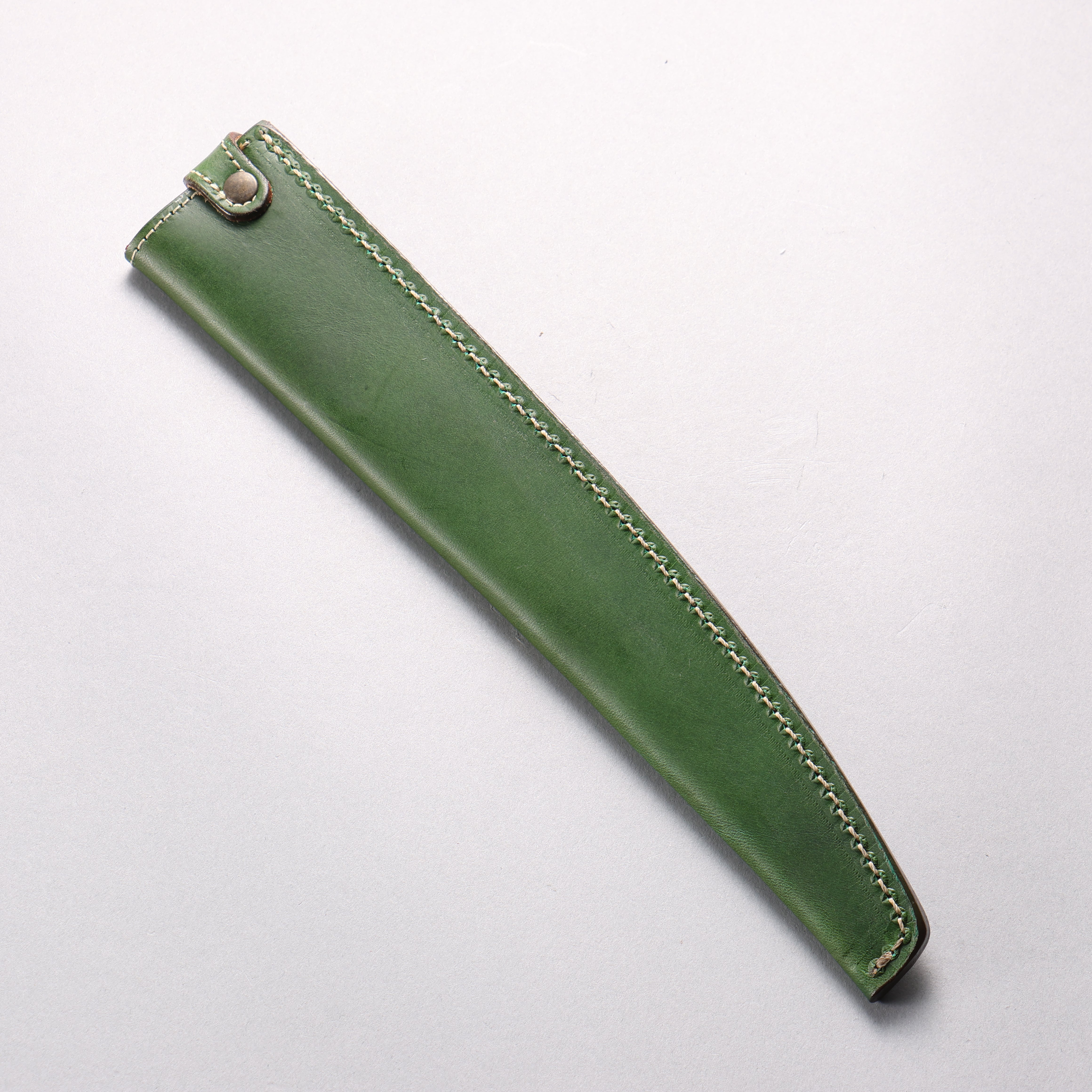 Buttero 綠色 鞘 240mm 筋引用 皮革刀鞘 - 清助刃物
