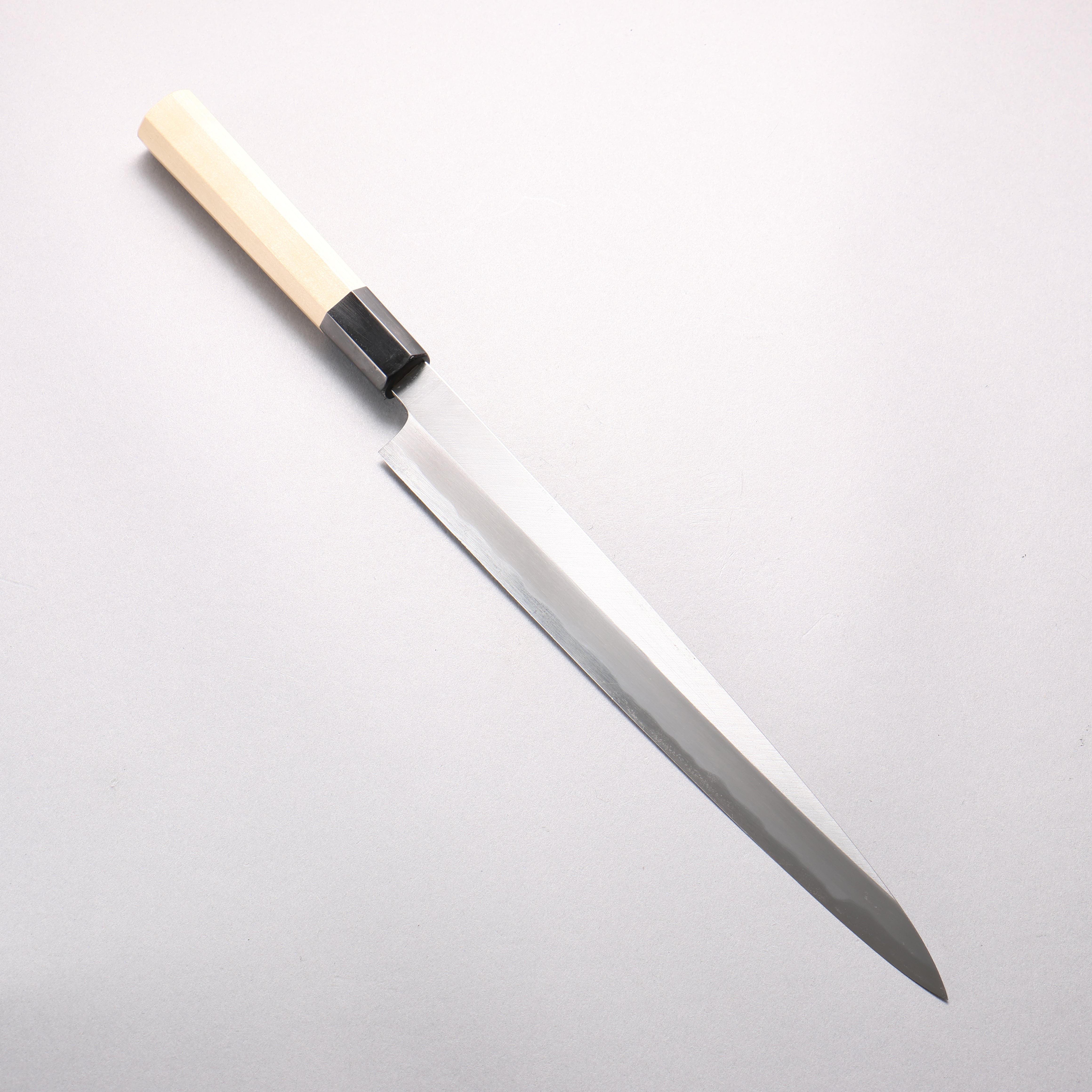 源 昭忠 青鋼一號 柳刃 270mm 木蘭(口輪:水牛角) 握把 - 清助刃物