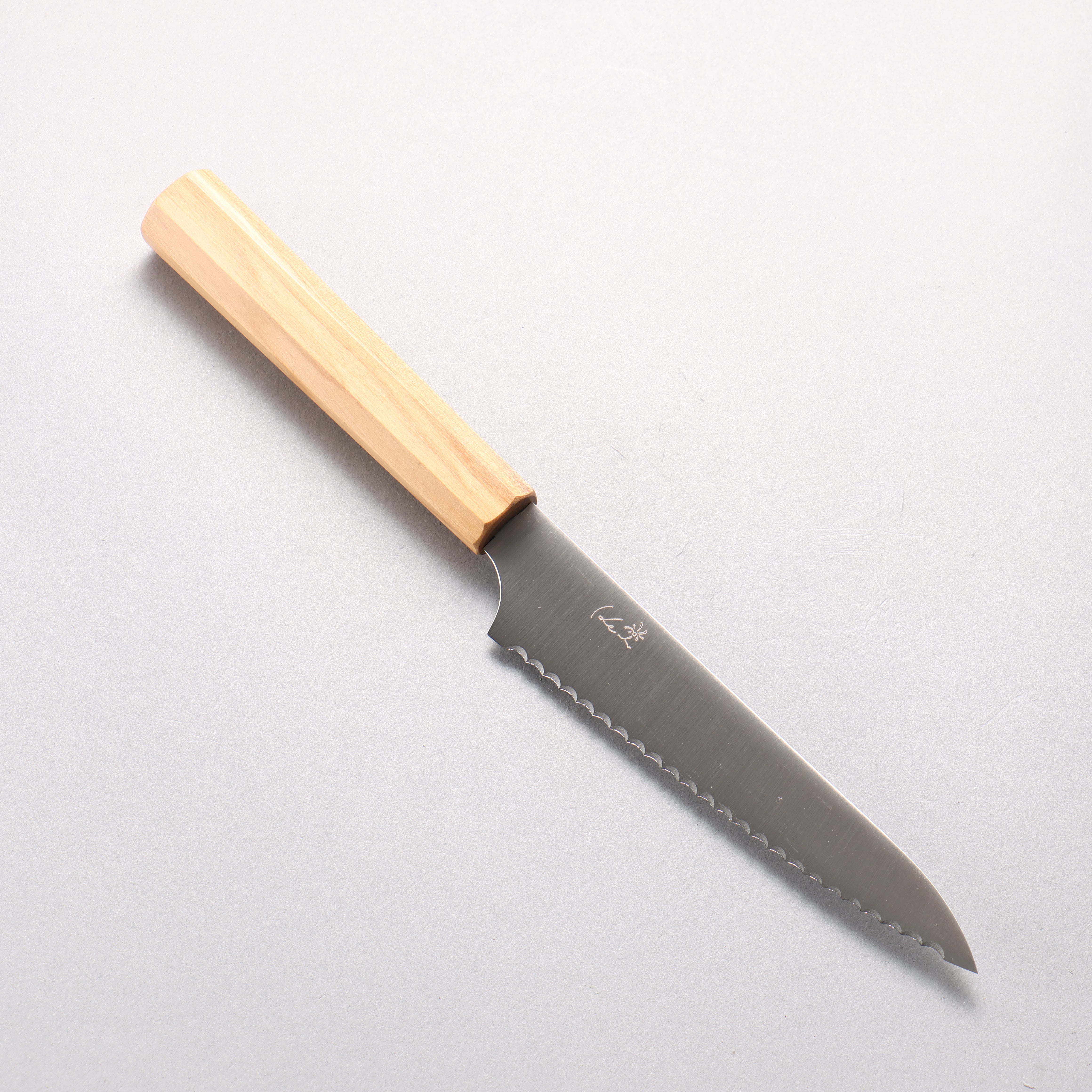 Kei 不鏽鋼 麵包刀 150mm 橄欖樹 握把 - 清助刃物