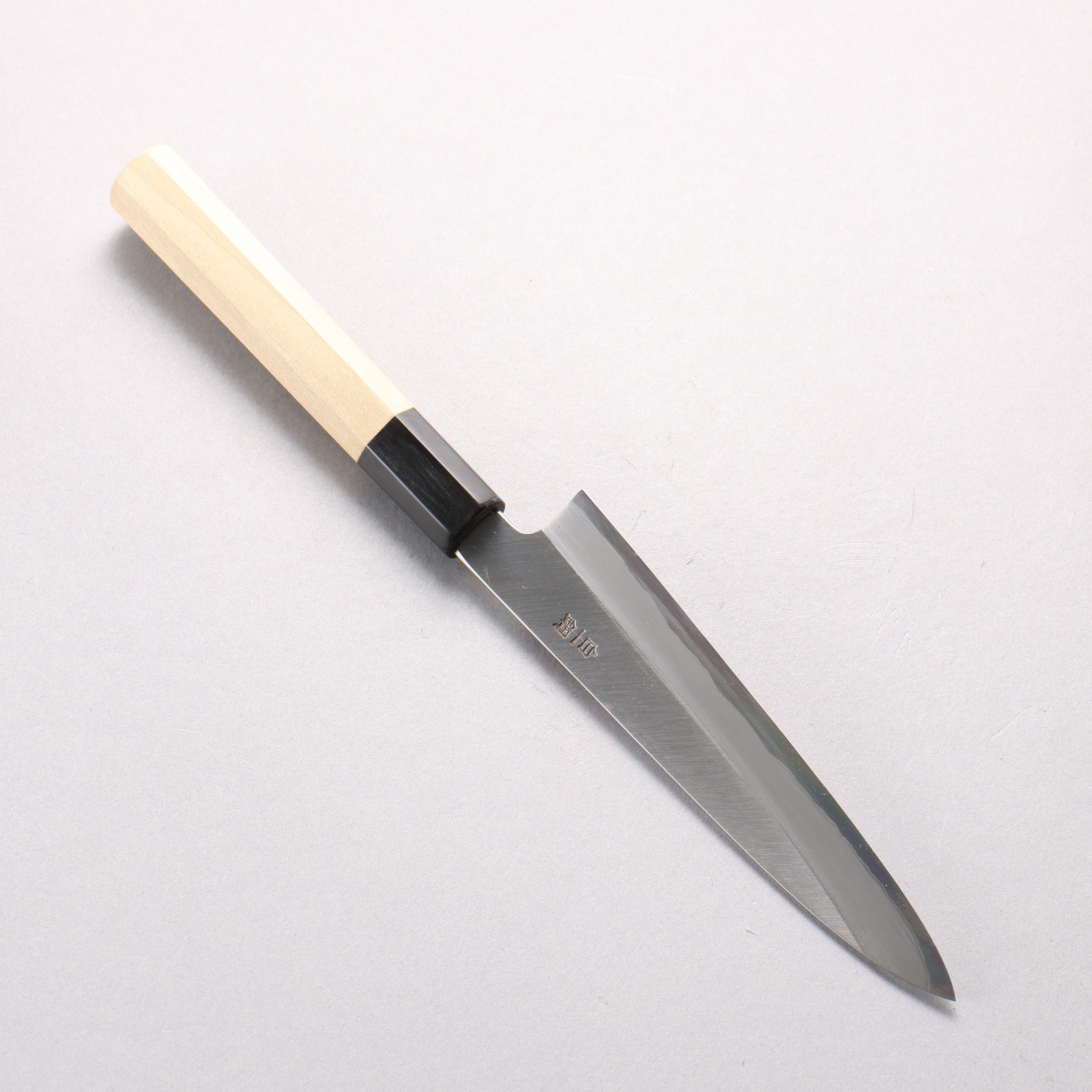 堺 菊守 白鋼一號 多用途小刀 150mm 木蘭(口輪:水牛角) 握把 - 清助刃物