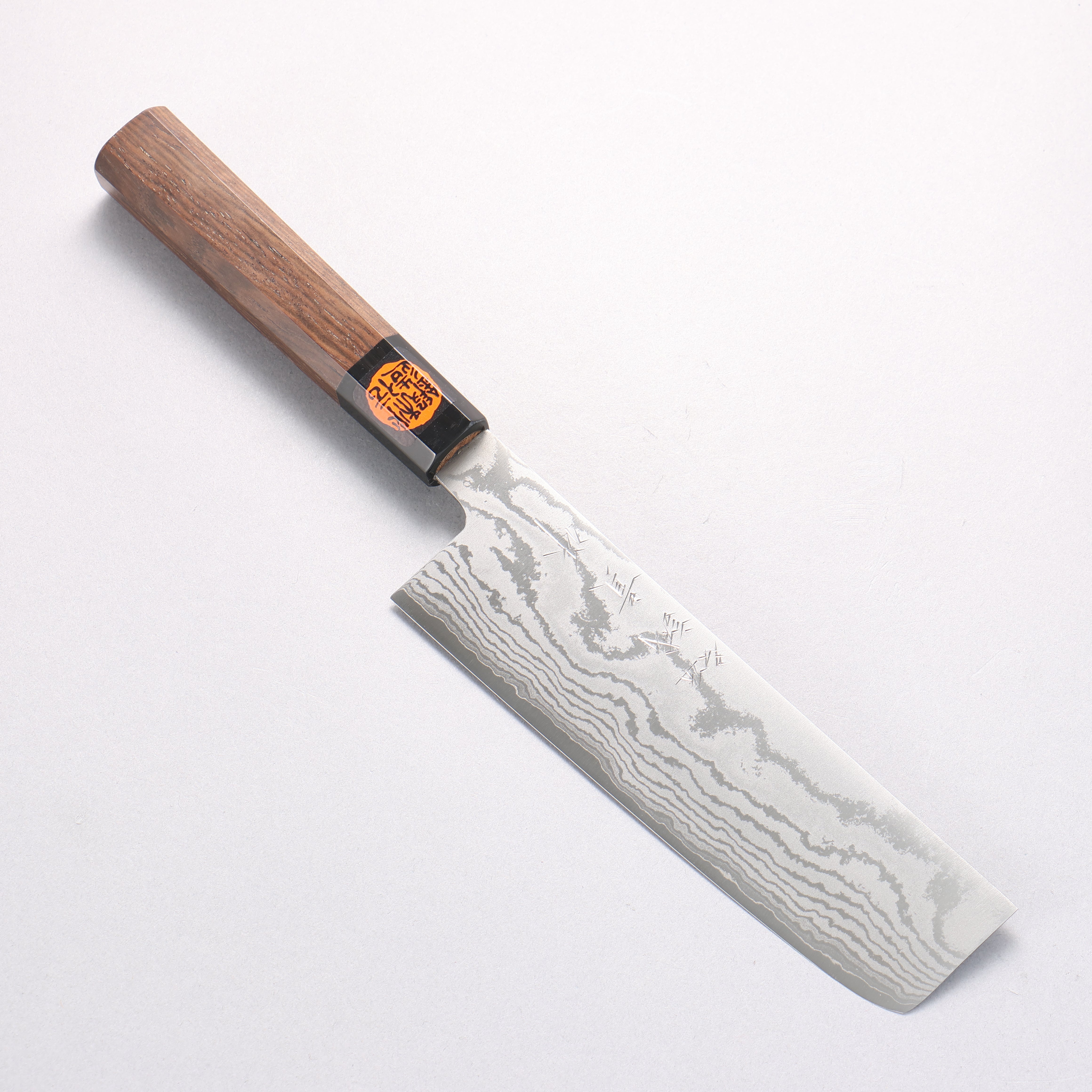 田中 誠貴 VG10 17層 大馬士革紋 菜切 165mm 核桃木 握把 - 清助刃物