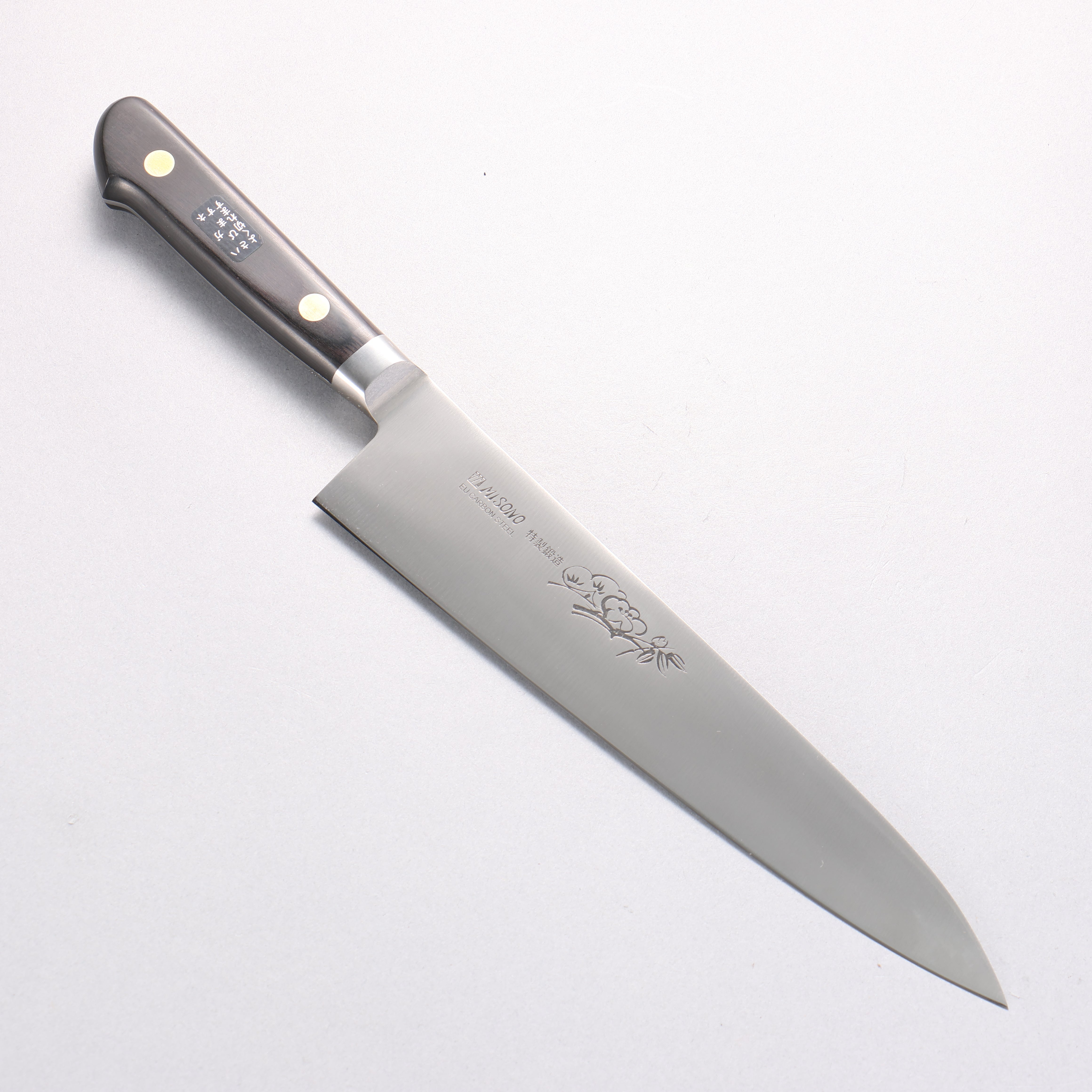 Misono 瑞典鋼 刻有梅的圖樣 牛刀 210mm - 清助刃物
