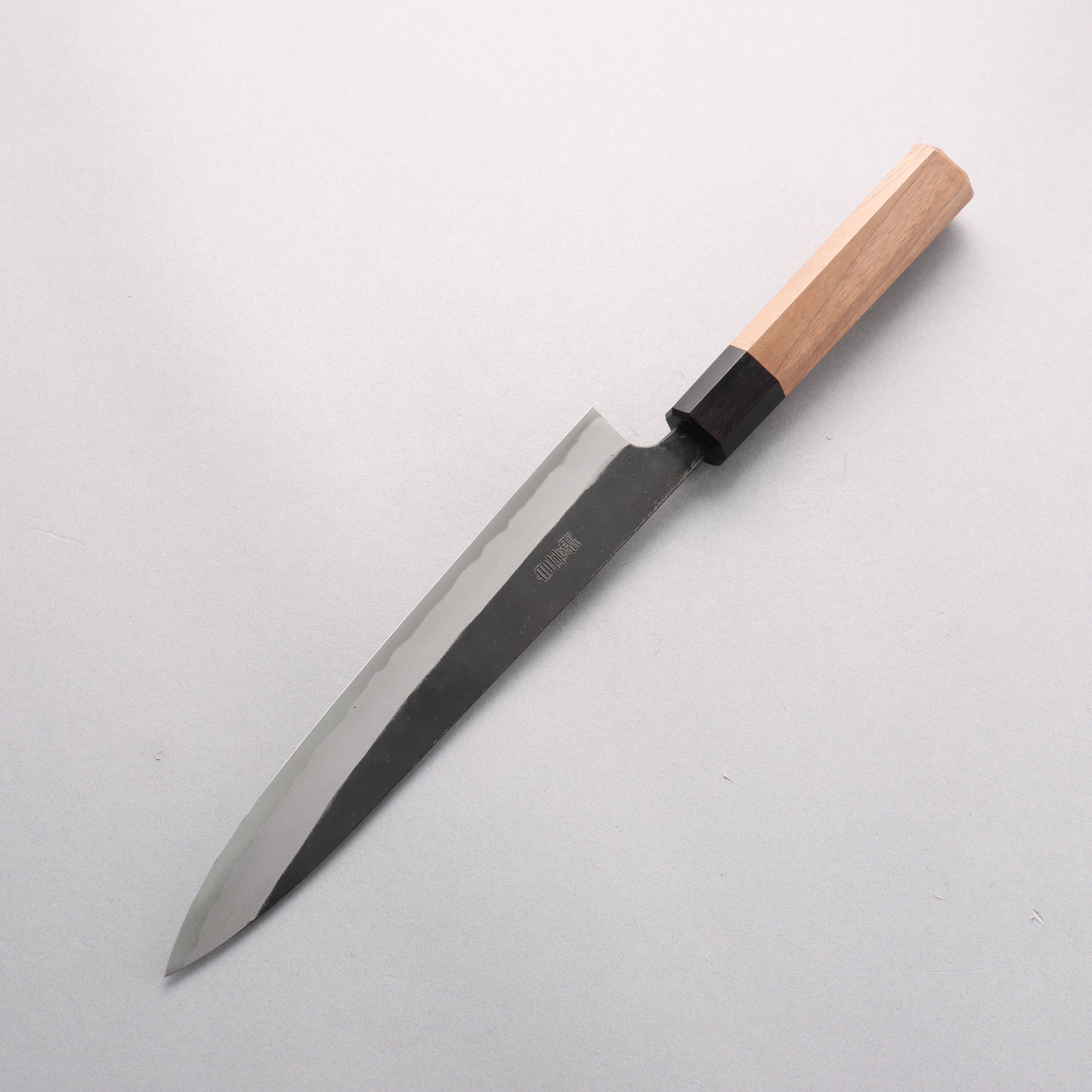 山本 直 白鋼二號 黑打 筋引 210mm 核桃木 握把 - 清助刃物