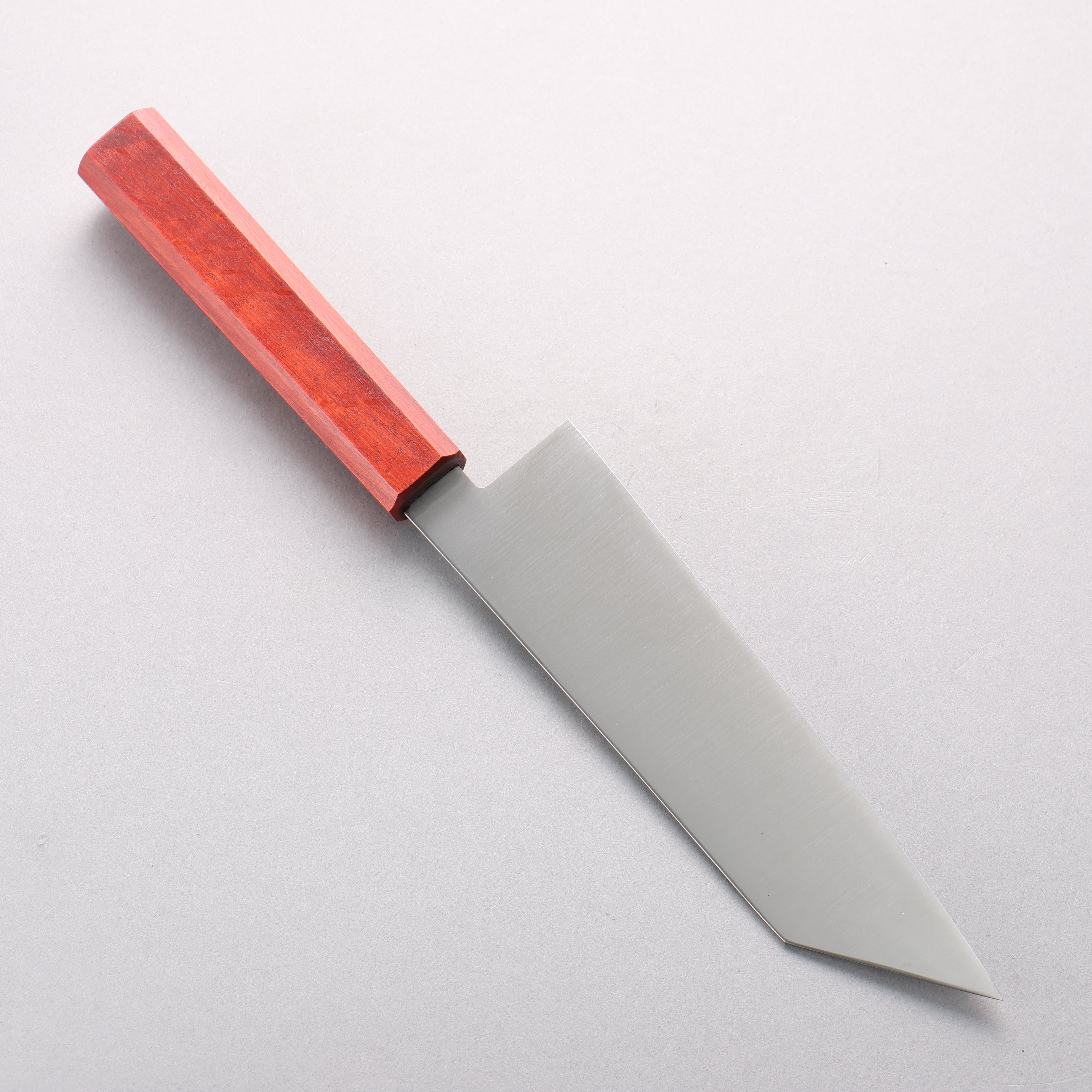 清助 青鋼二號 切付牛刀 180mm 橡木(煙赤) 握把 - 清助刃物