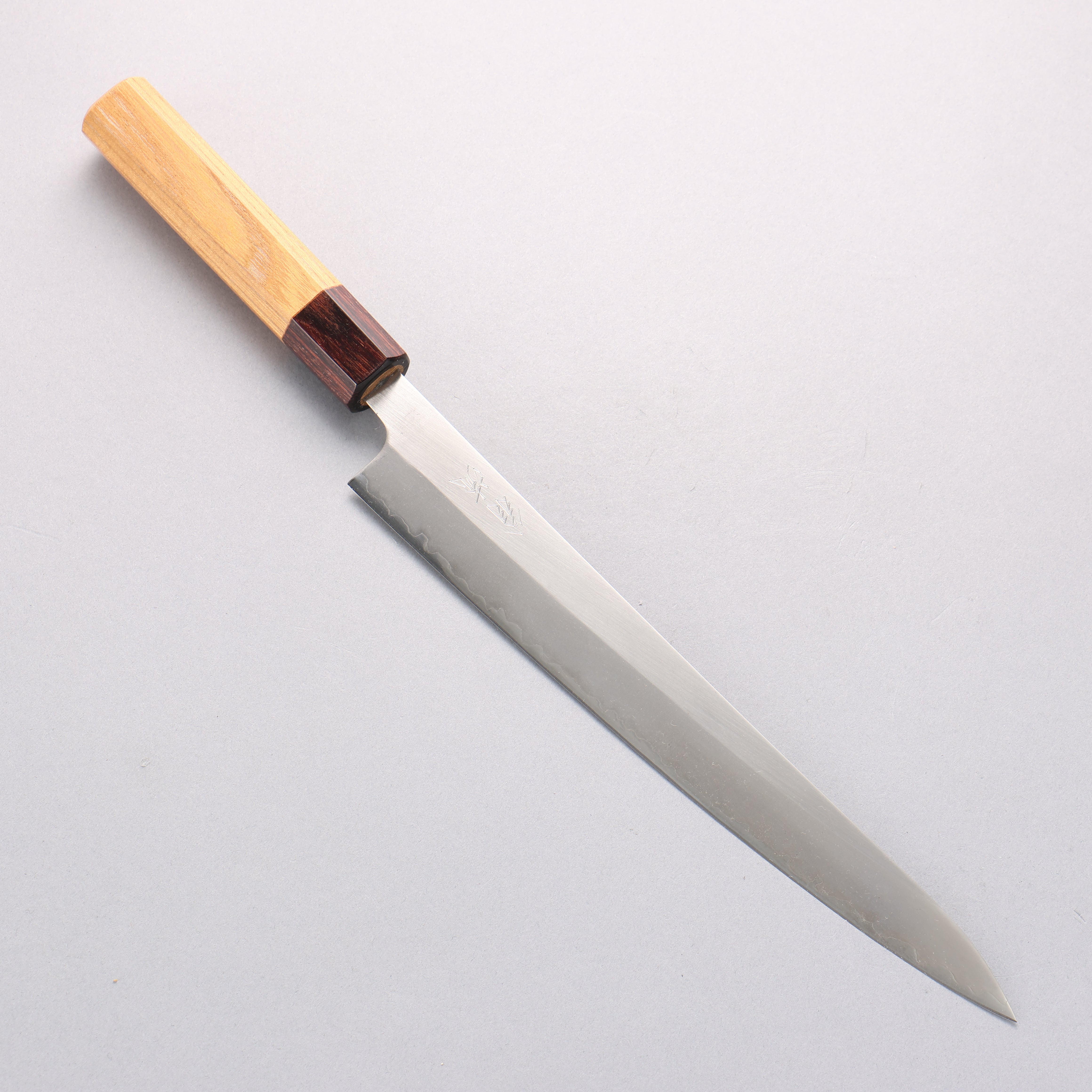 翁流 白鋼一號 筋引 240mm 櫸木 握把 - 清助刃物