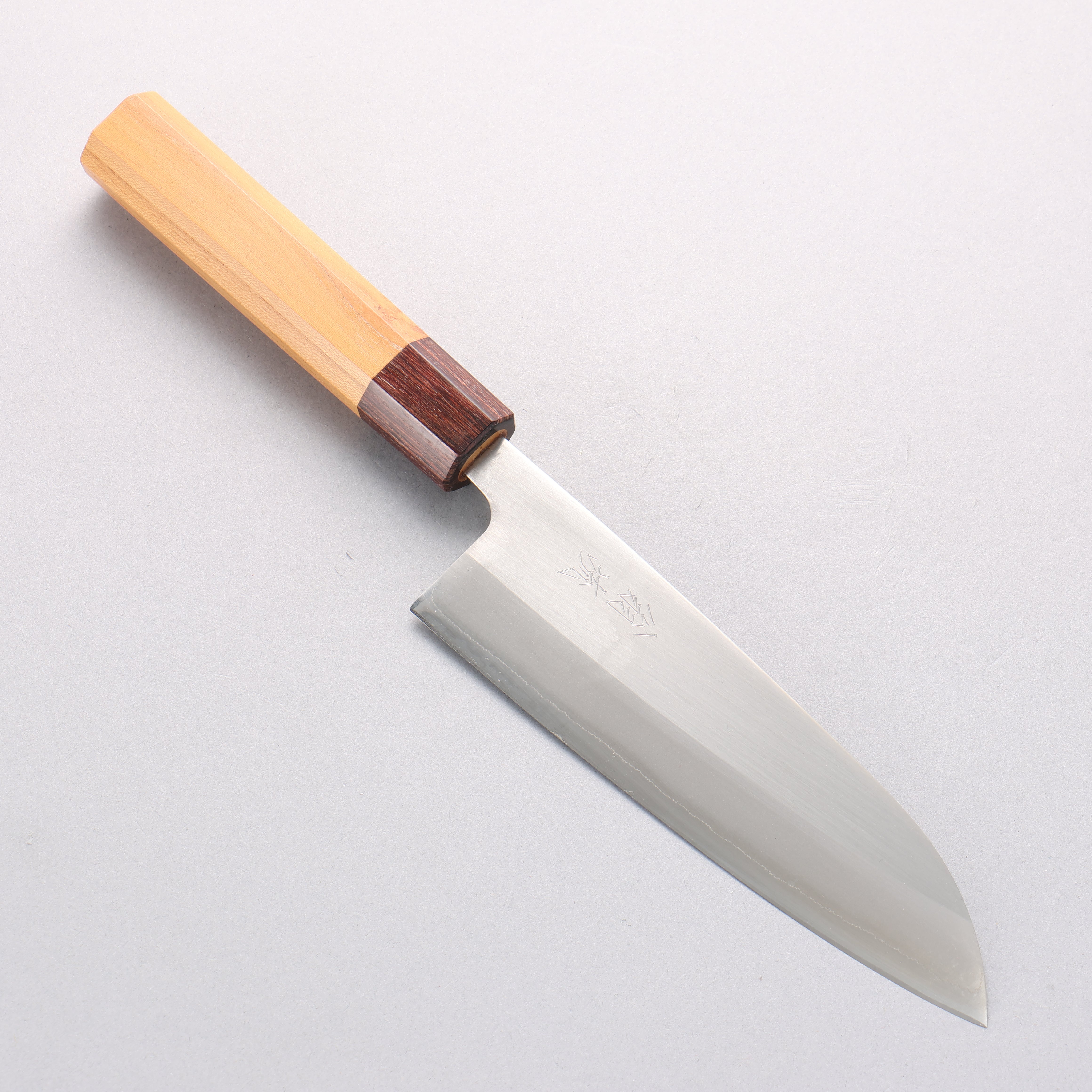 翁流 白鋼一號 三德刀 165mm 櫸木 握把 - 清助刃物