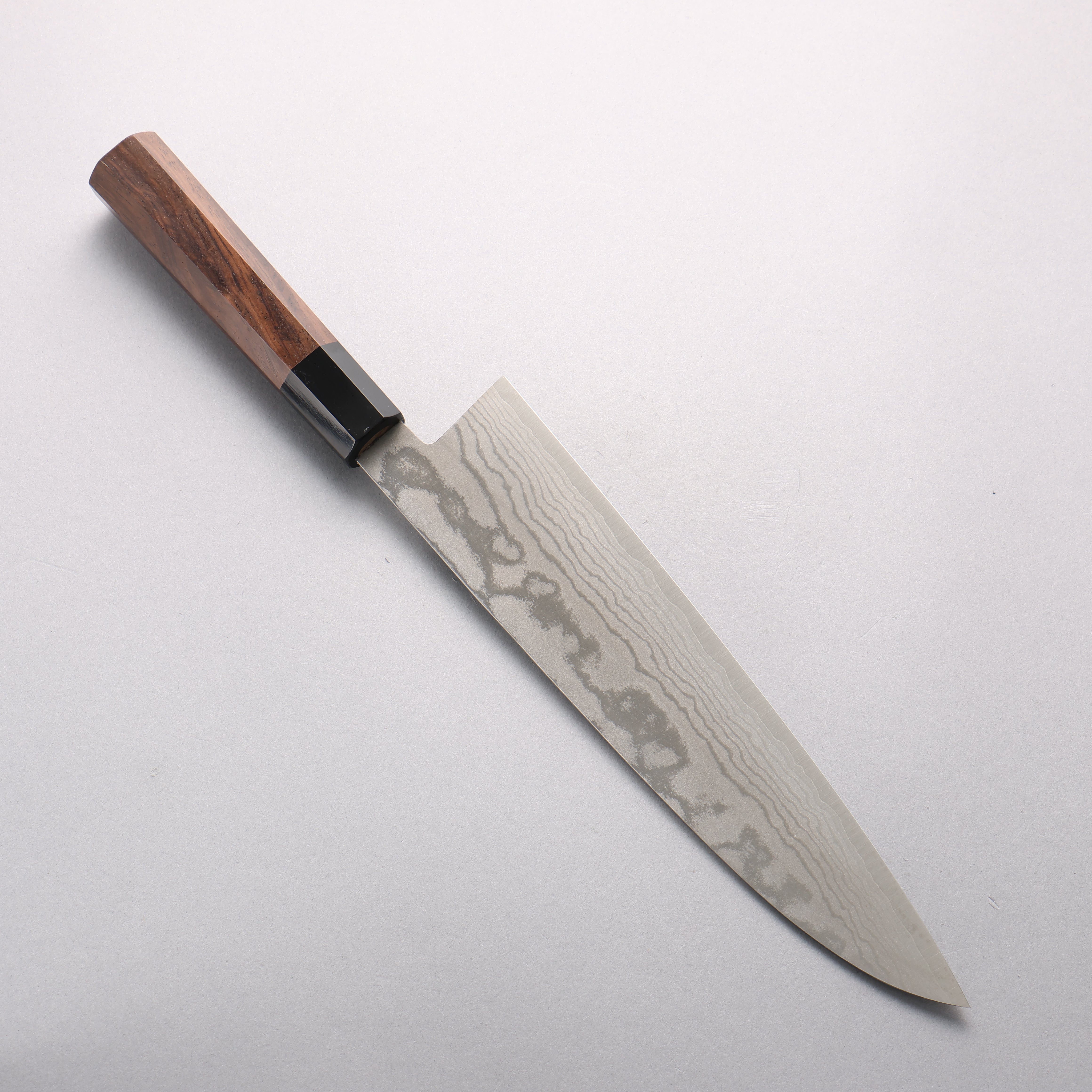 田中 誠貴 VG10 17層 大馬士革紋 牛刀 240mm 核桃木 握把 - 清助刃物