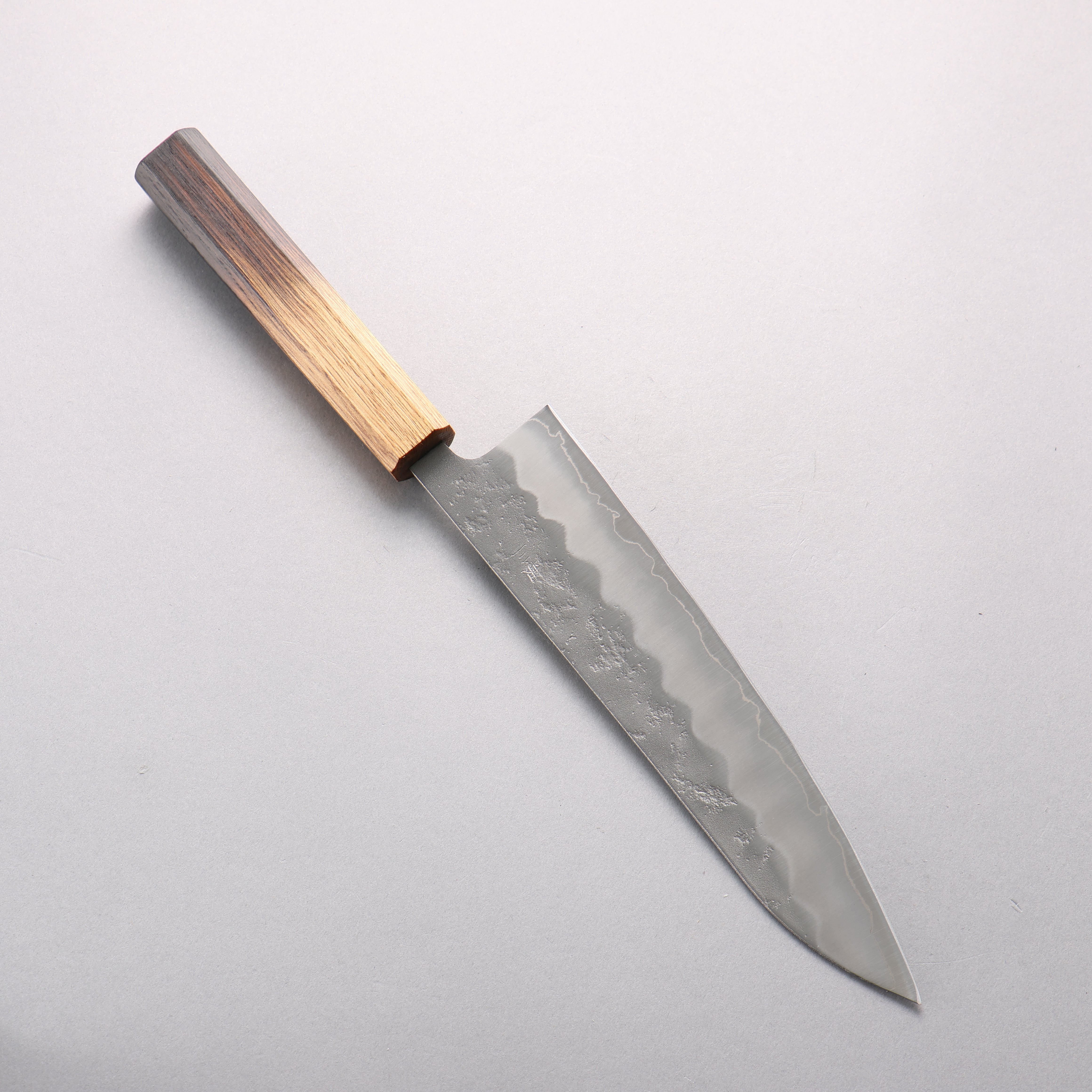 翁流 銀三鋼 梨地 牛刀 210mm 燒櫟木 握把 - 清助刃物