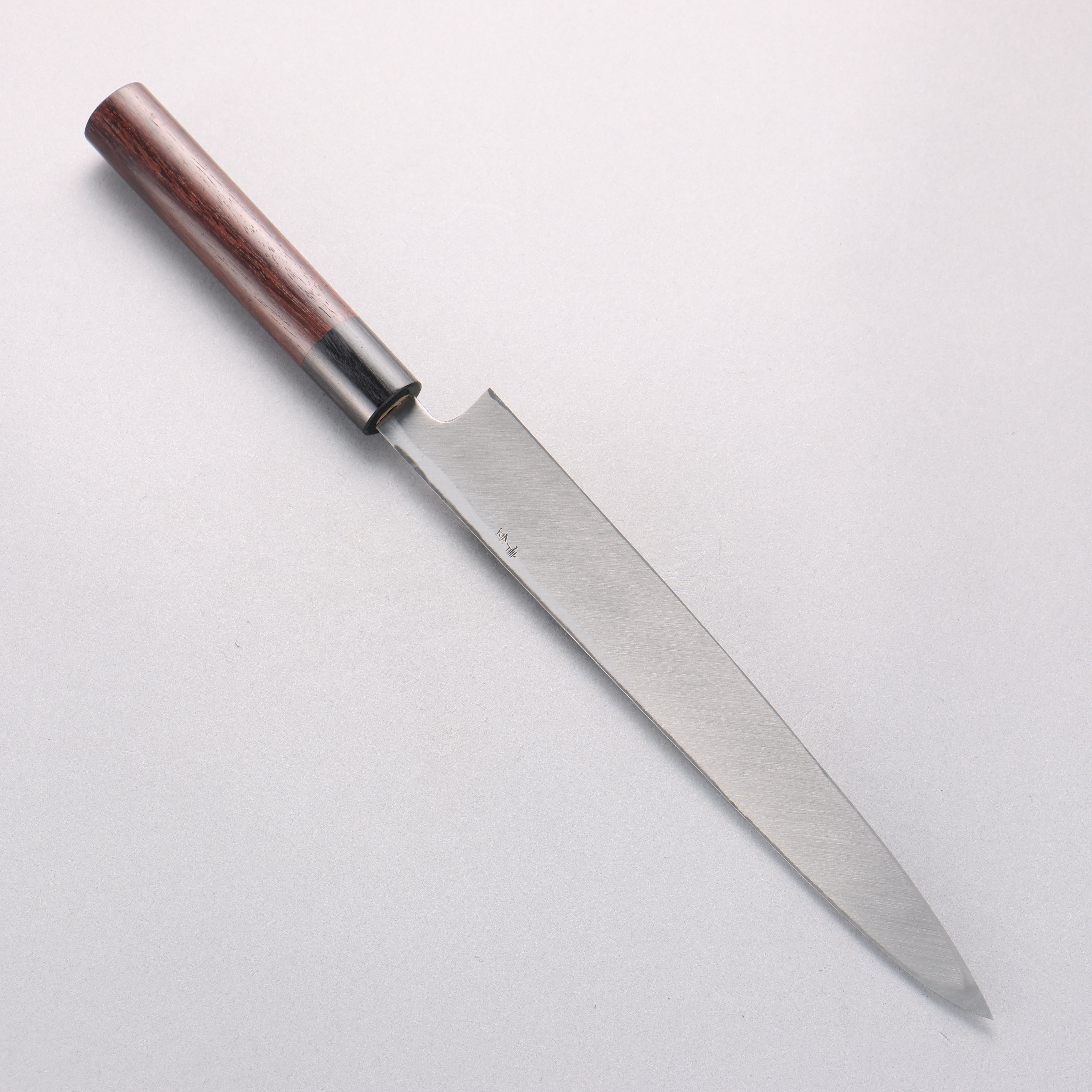 清助 青鋼 霞研 柳刃 240mm 紫檀木 握把 - 清助刃物
