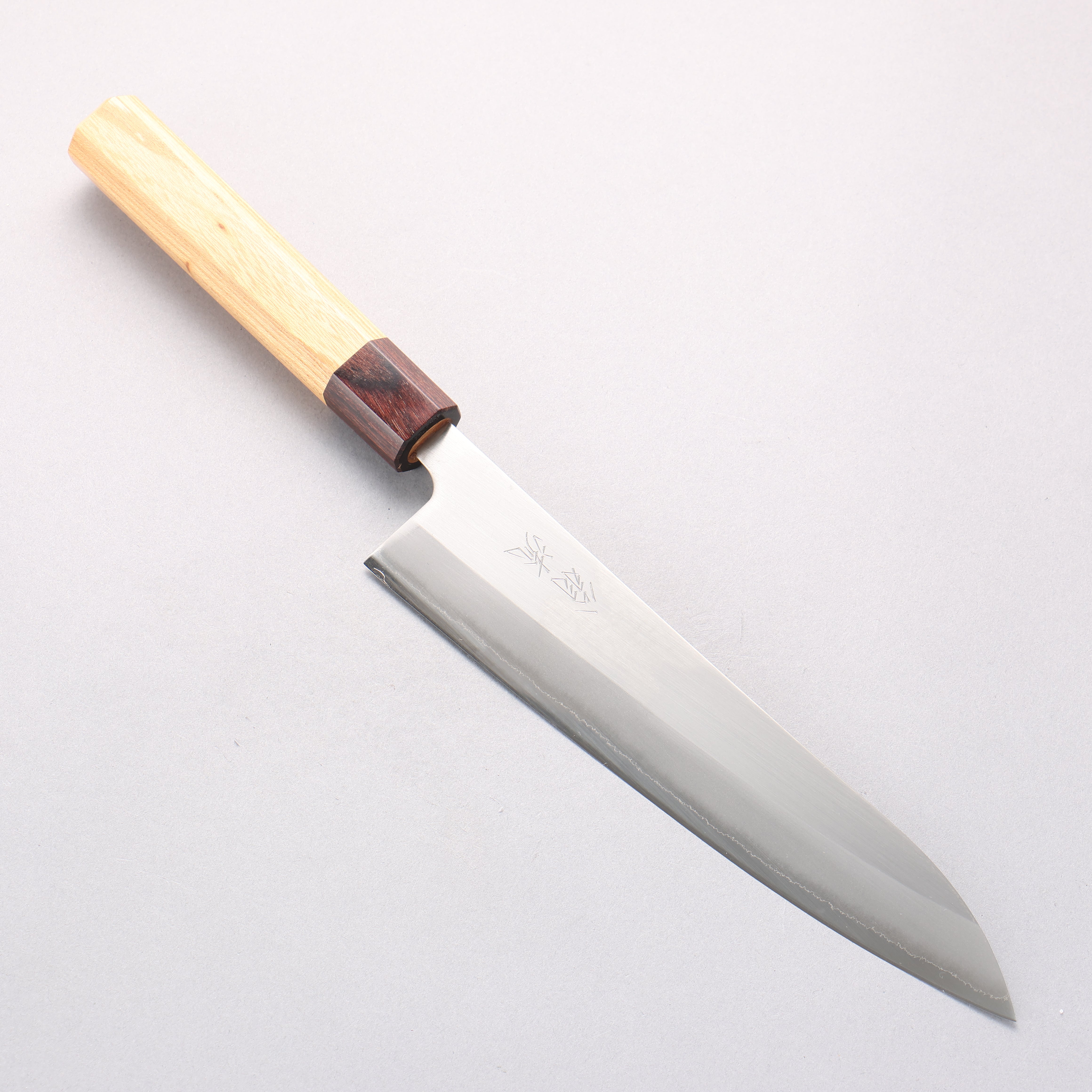 翁流 白鋼一號 牛刀 210mm 櫸木 握把 - 清助刃物