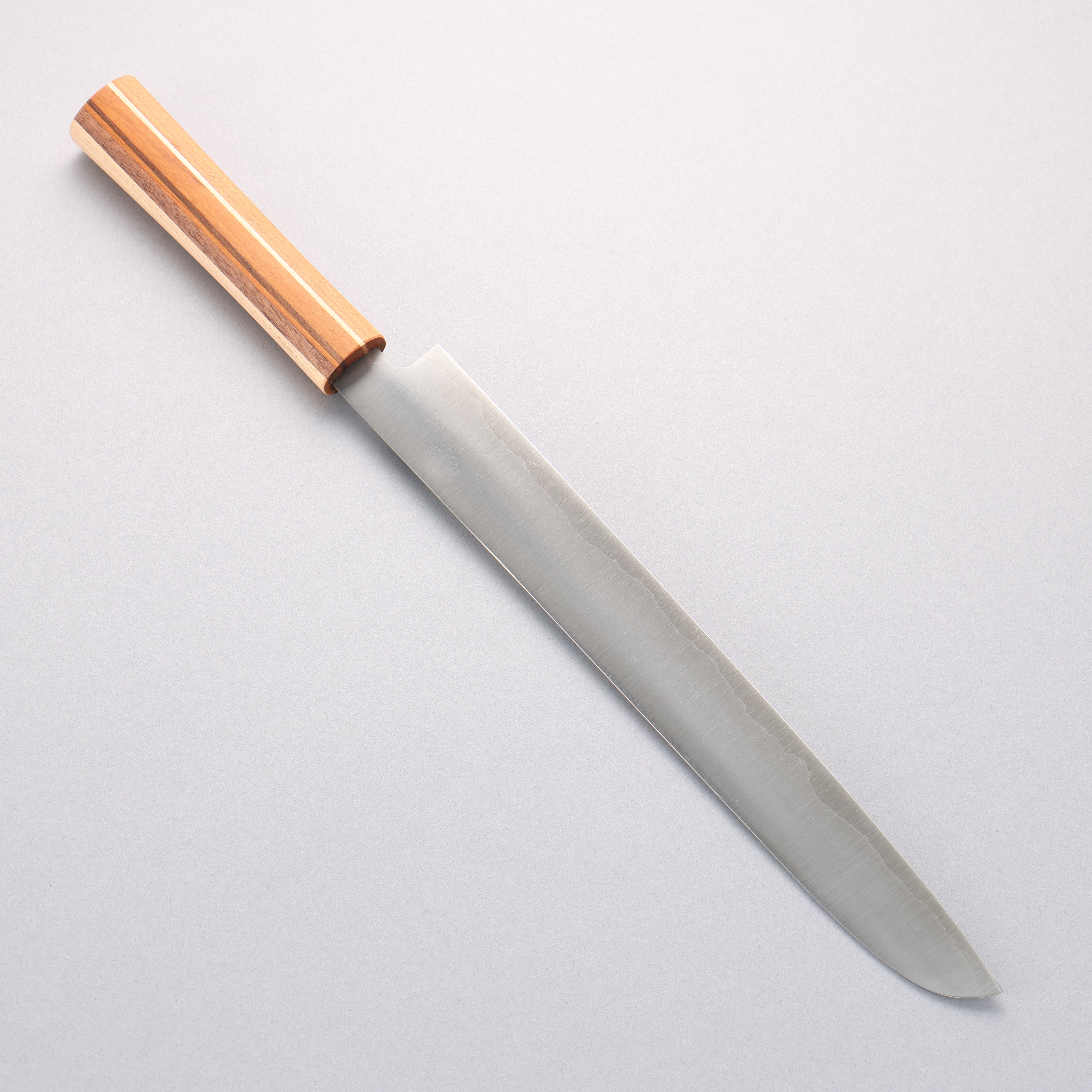 田中 誠貴 瞬 銀三鋼 麵包刀 270mm 楓櫻核桃木複合材 握把 - 清助刃物
