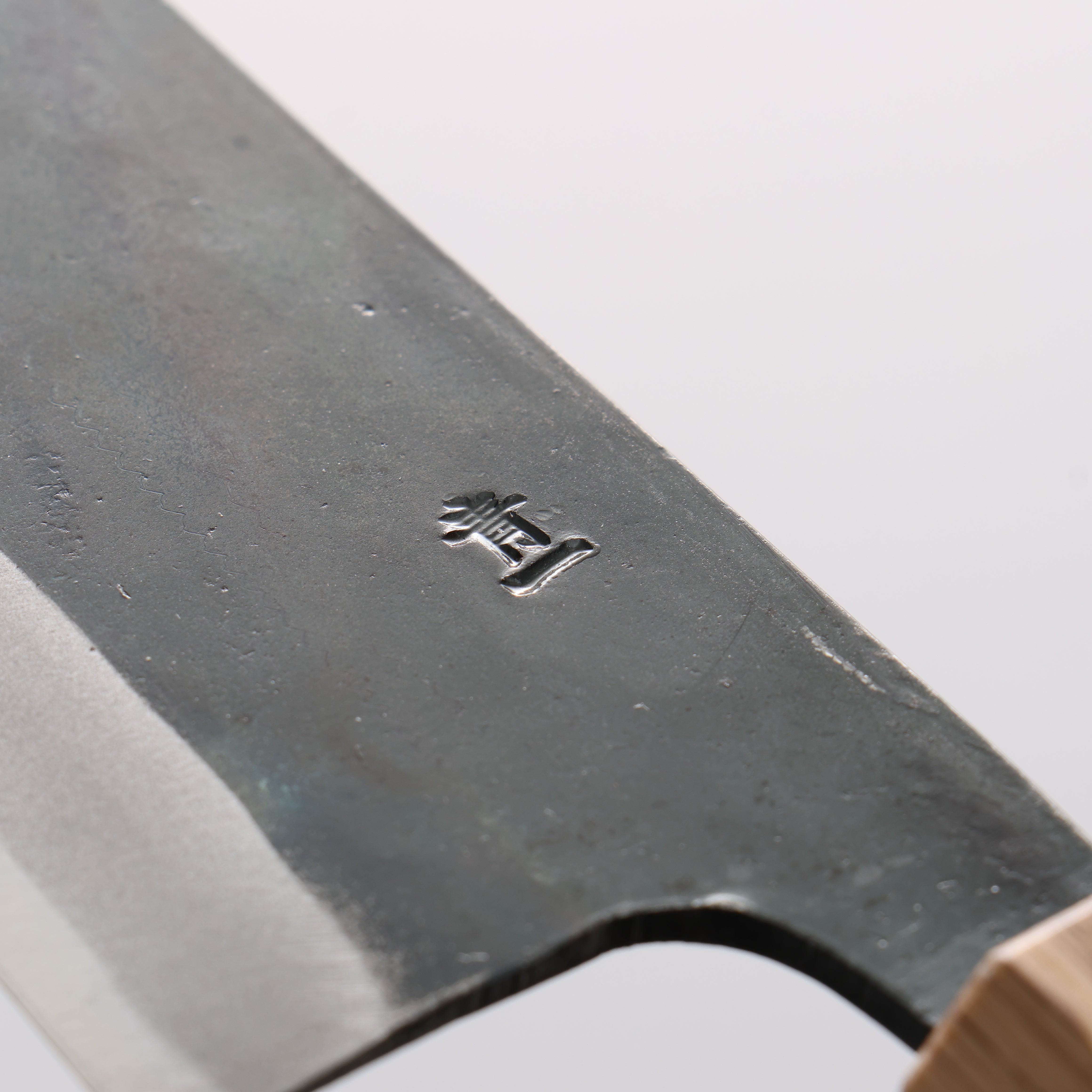清助 青鋼一號 黑打 切付牛刀 240mm 紫檀木(口輪:樫) 握把 - 清助刃物