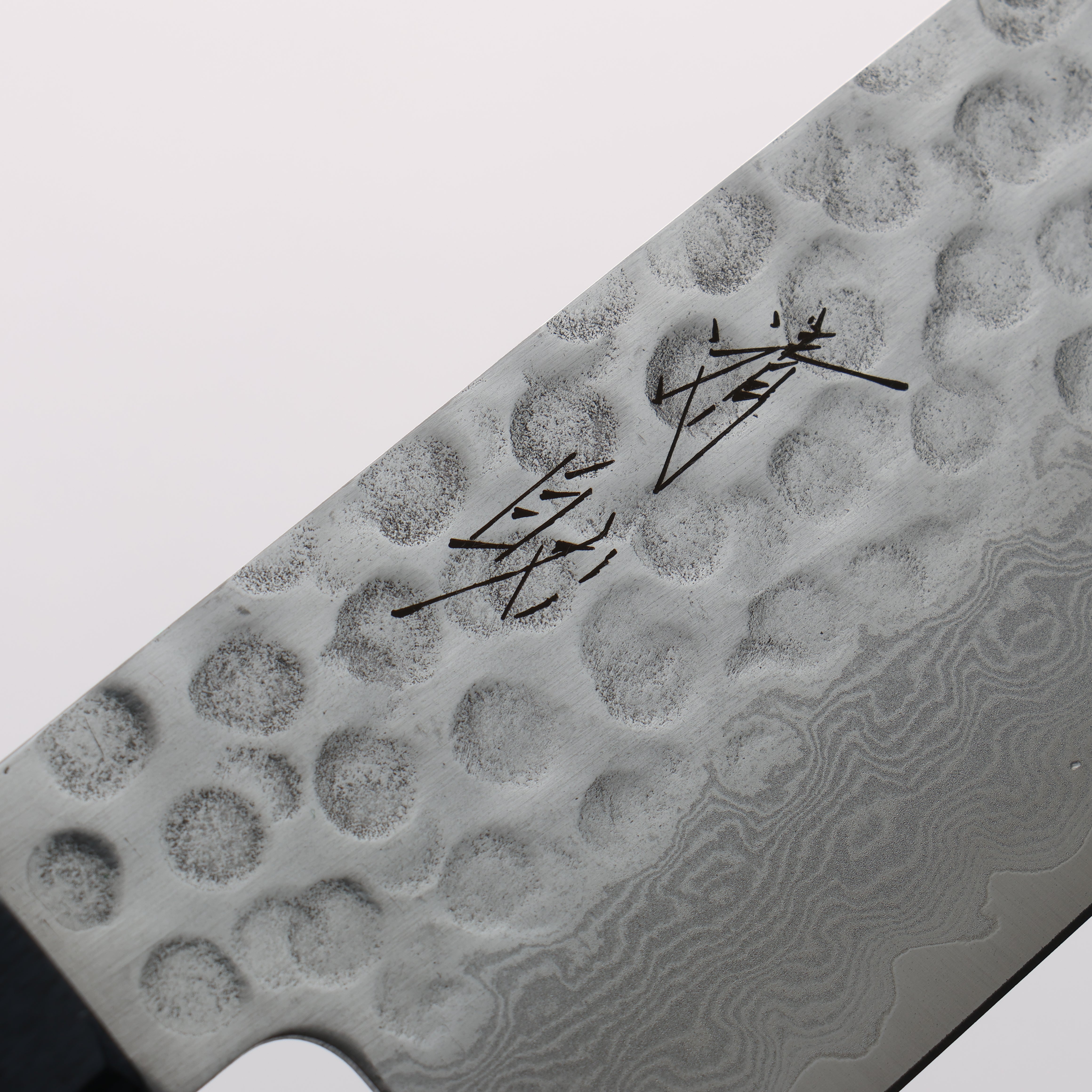 清助 VG10 鎚目 大馬士革紋 三德刀 180mm 黑合成木(口輪:紺合成木) 握把 - 清助刃物