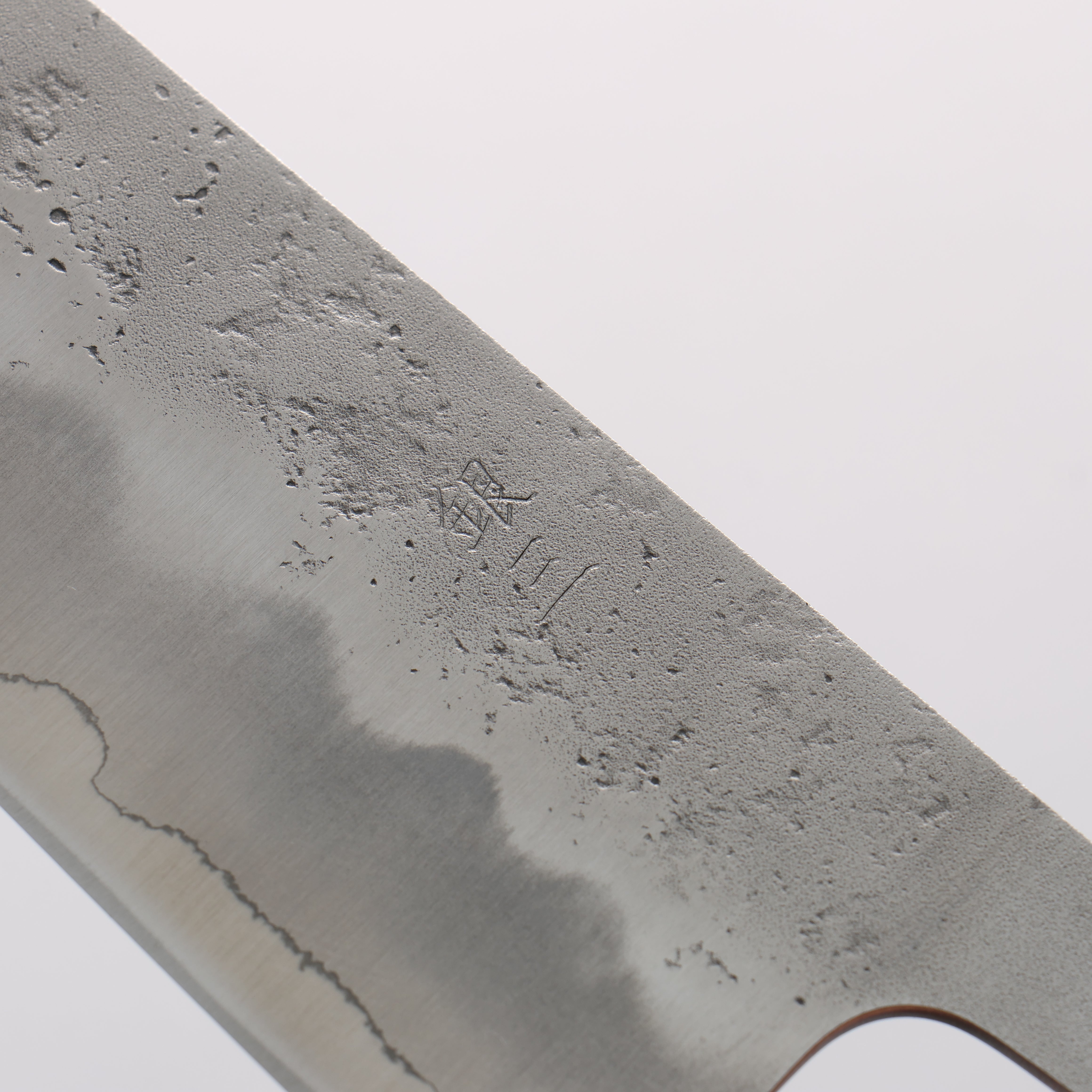 翁流 銀三鋼 梨地 牛刀 210mm 橡木 握把 - 清助刃物