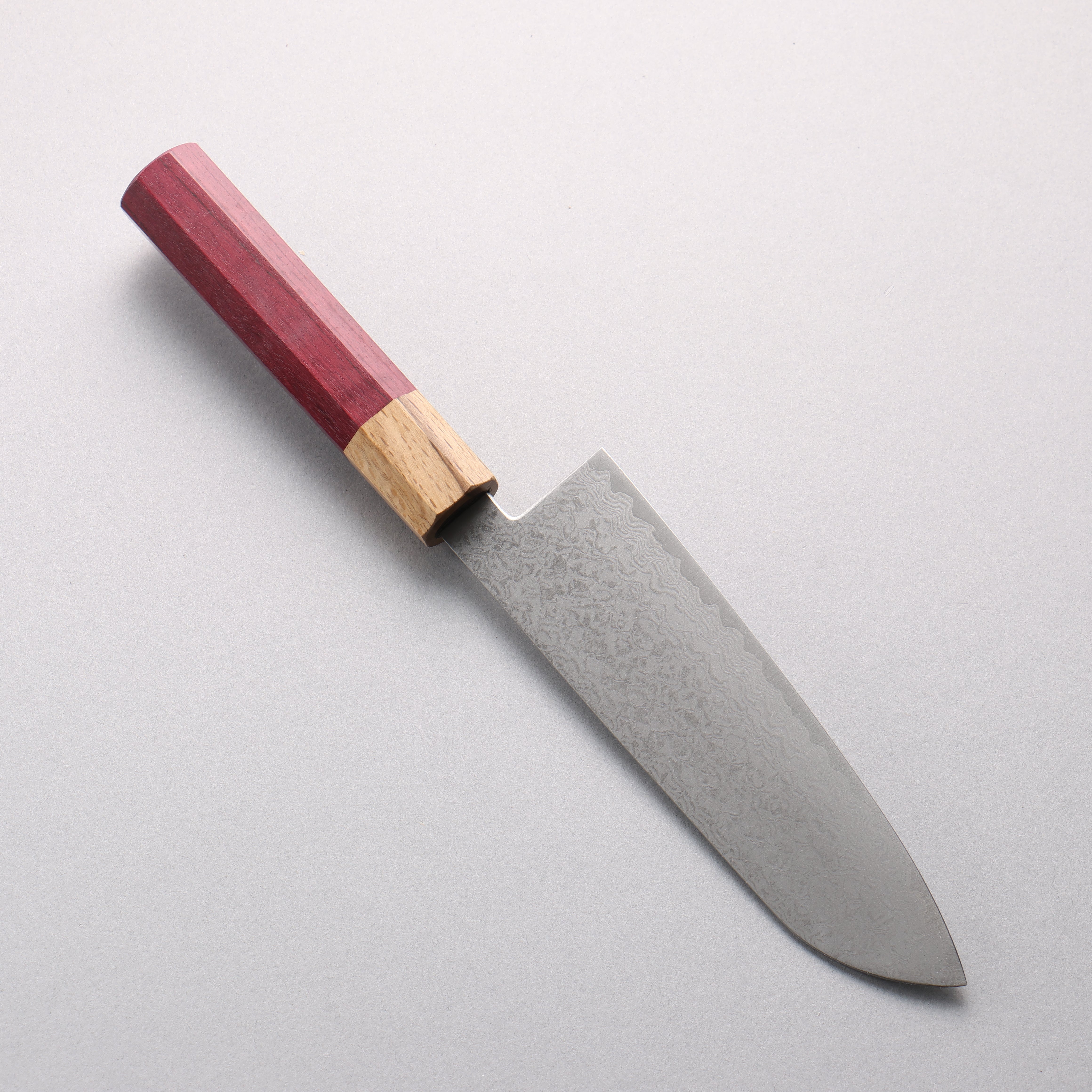 Fukube VG10 16層大馬士革紋 三德刀 165mm 紫心木 握把 - 清助刃物