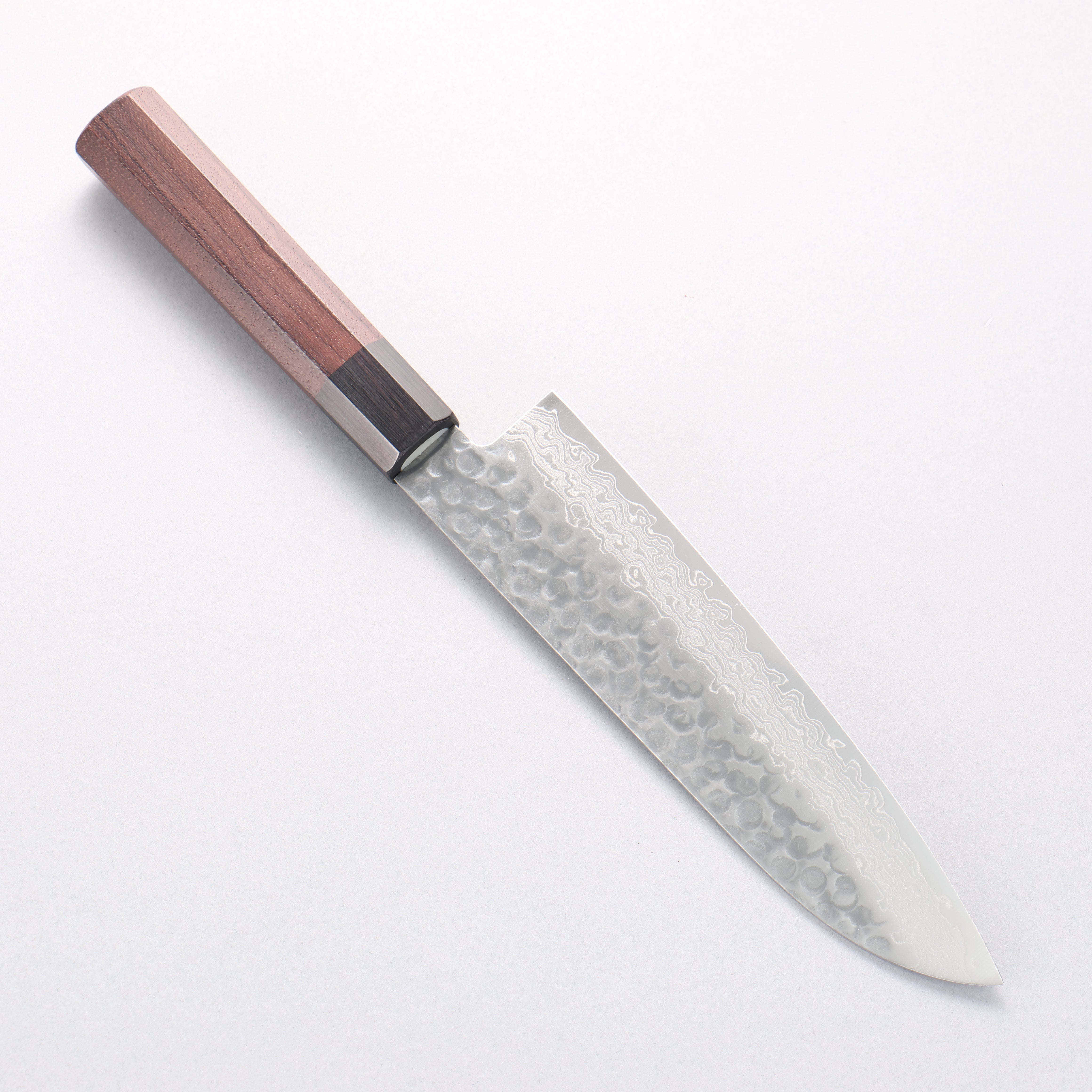 清助 AUS10 45層大馬士革紋 三德刀 180mm 紫檀木 握把 - 清助刃物