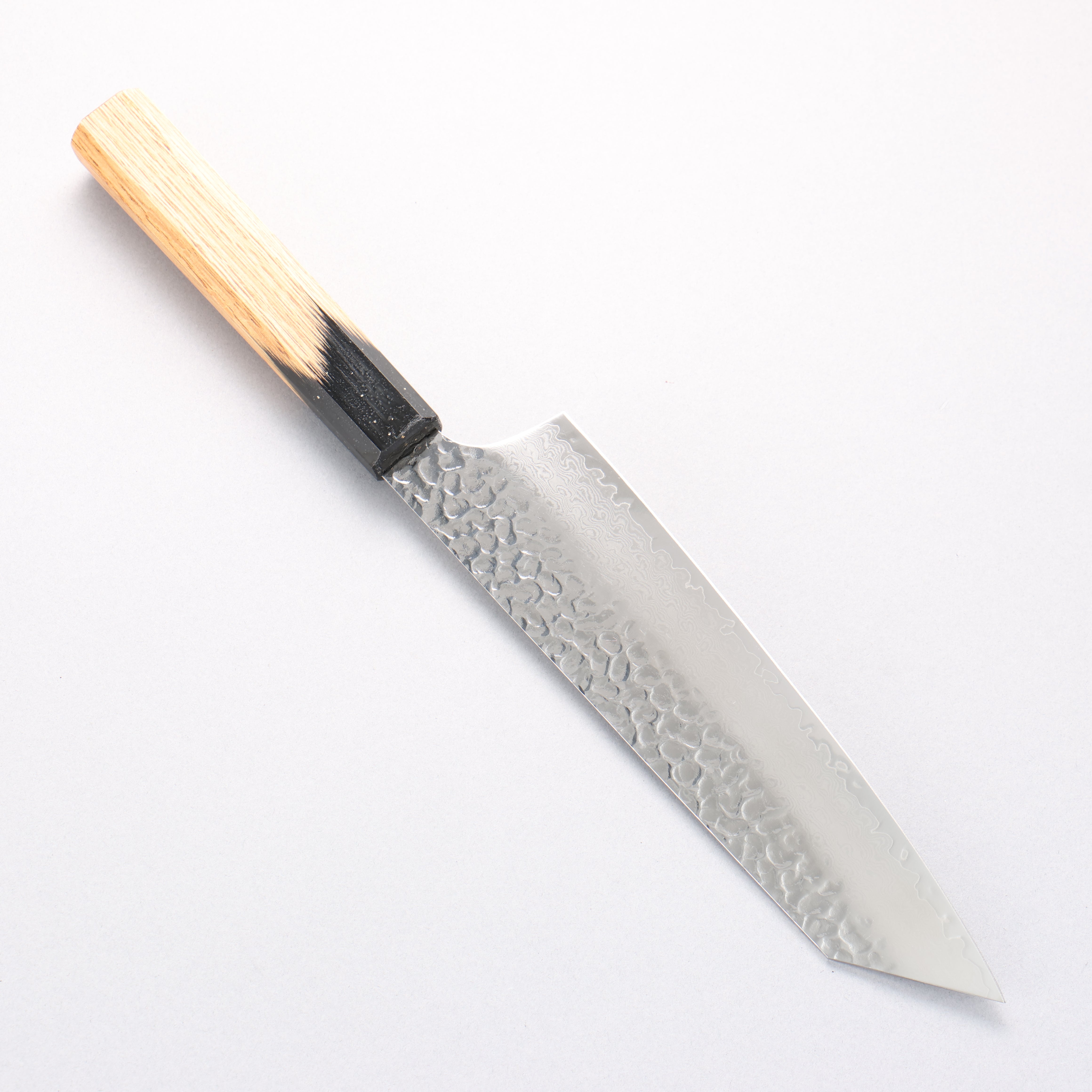 堺 孝行 VG10 33層大馬士革紋 劍型牛刀 190mm 櫟木漆塗(黑伸)握把 - 清助刃物