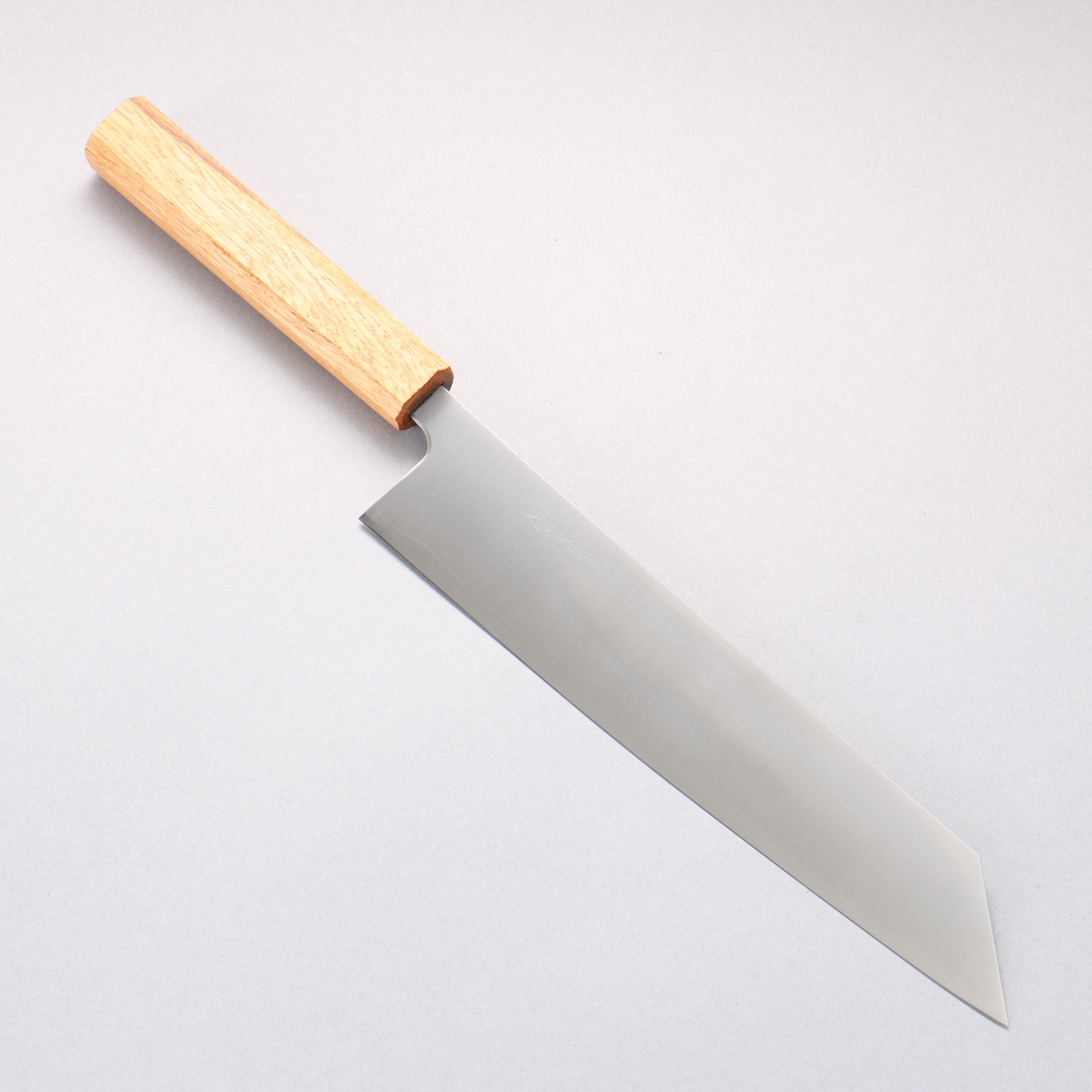 清助 銀三鋼 打磨處理 切付牛刀 240mm 白橡木 握把 - 清助刃物