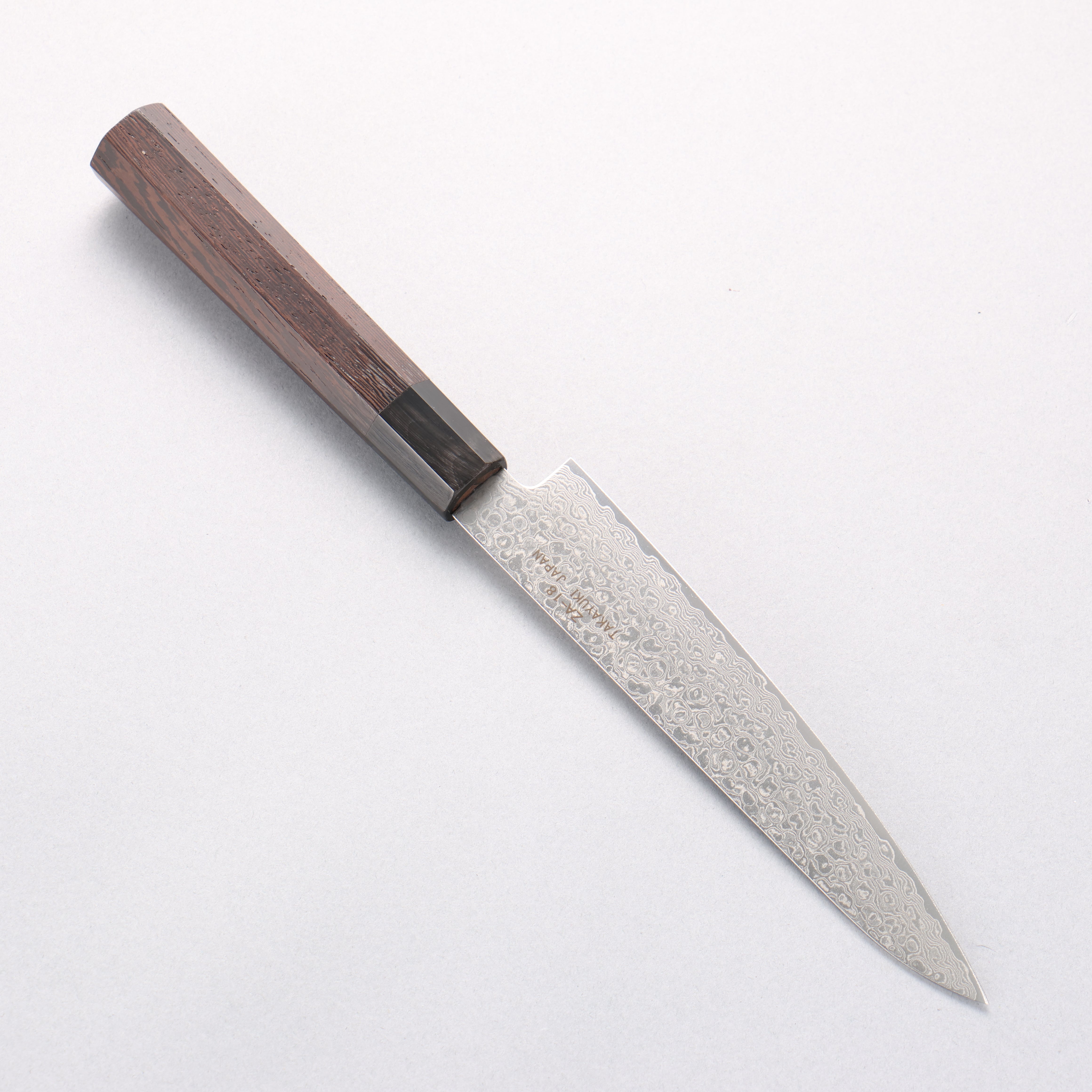 堺 孝行 銀河 ZA-18 大馬士革紋 多用途小刀 150mm 雞翅木握把 - 清助刃物