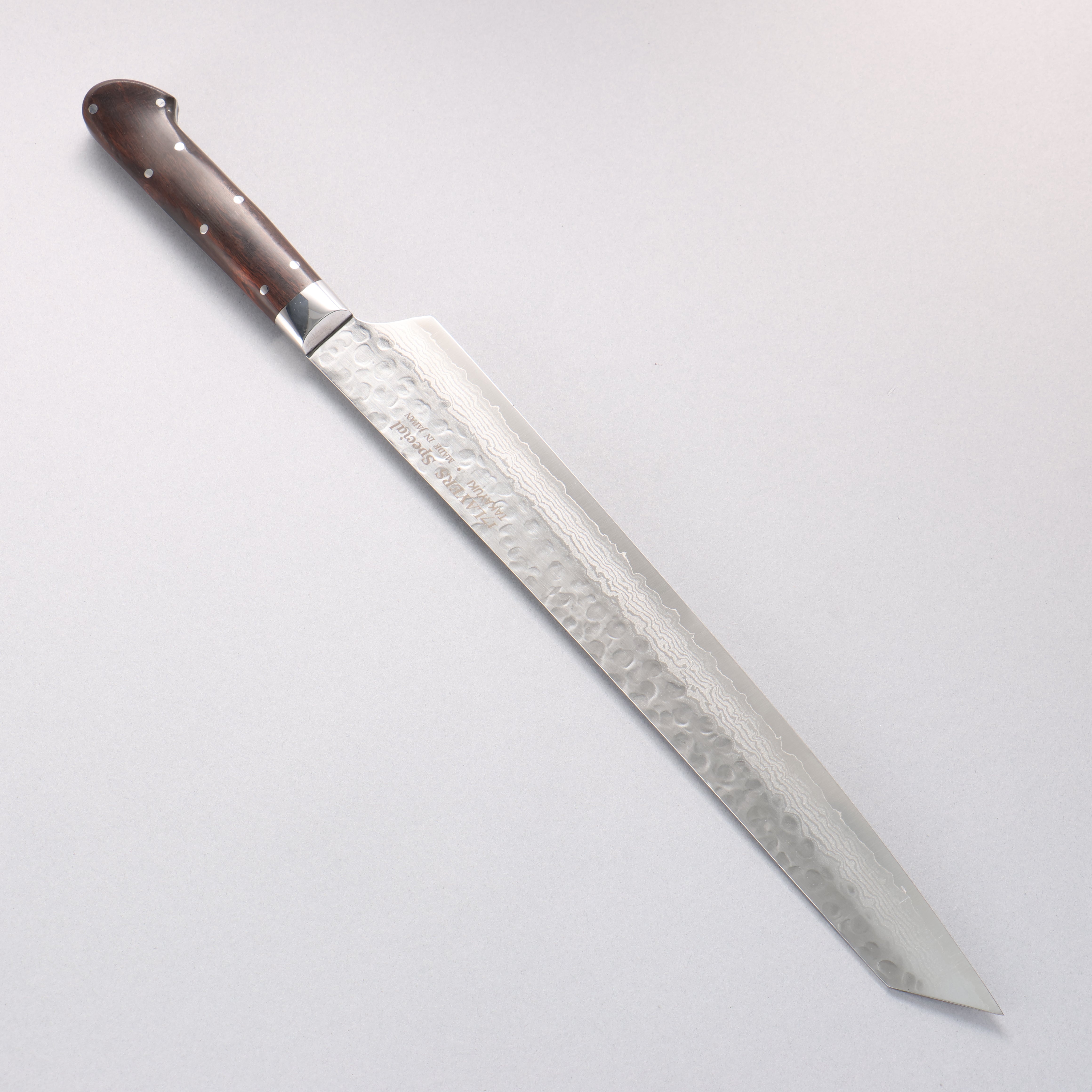 堺 孝行 VG10 17層大馬士革紋 切付柳刃 300mm 沙漠鐵木(杉原型) 握把 - 清助刃物