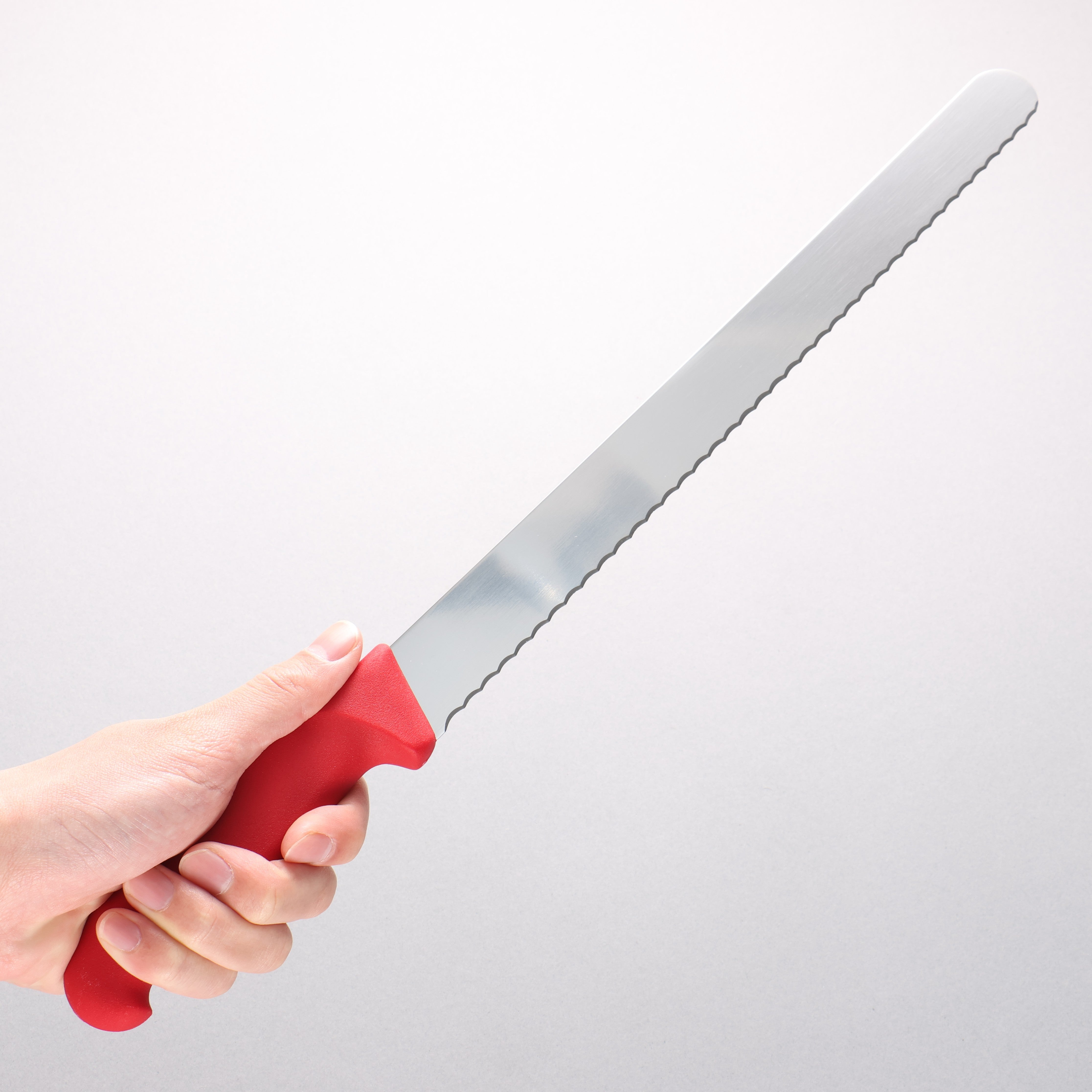 VICTORINOX 不鏽鋼 波浪形麵包糕點刀 300mm 塑膠 握把 - 清助刃物